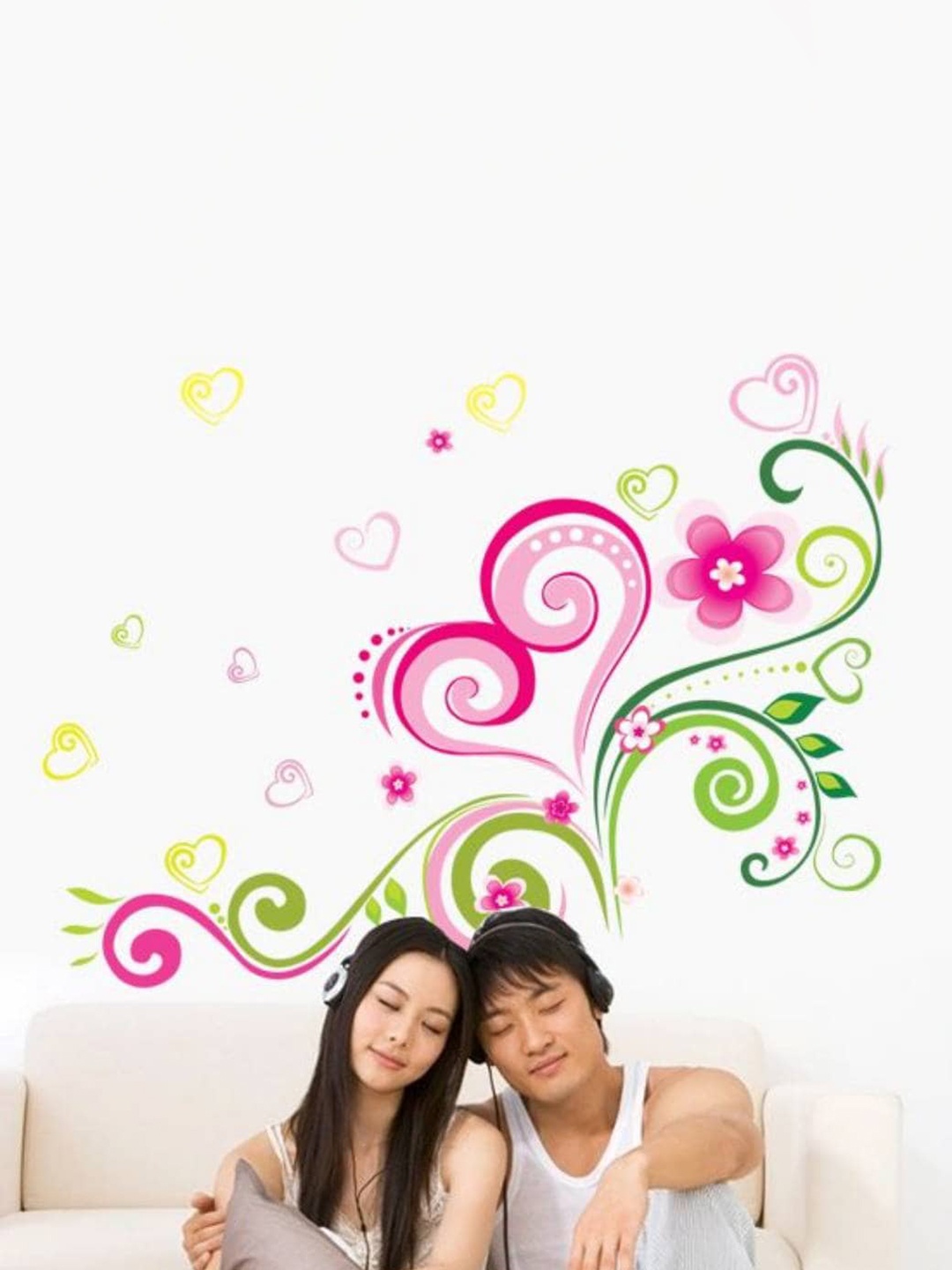 

Jaamso Royals Pink & Green Printed Self Adhesive Wall Sticker
