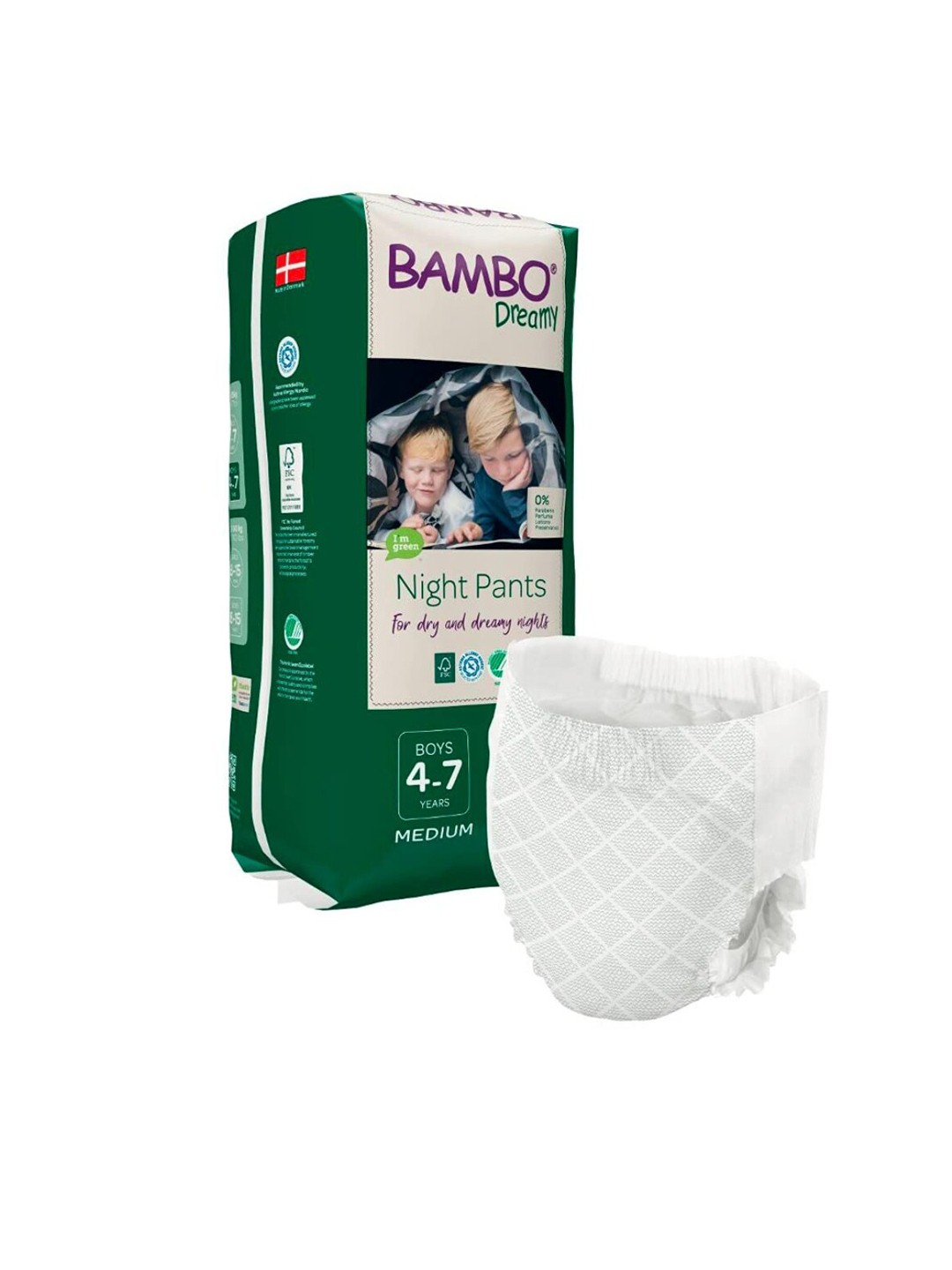 

Bambo Nature Boys M Size Dreamy Night Pants - 10 Pieces, White