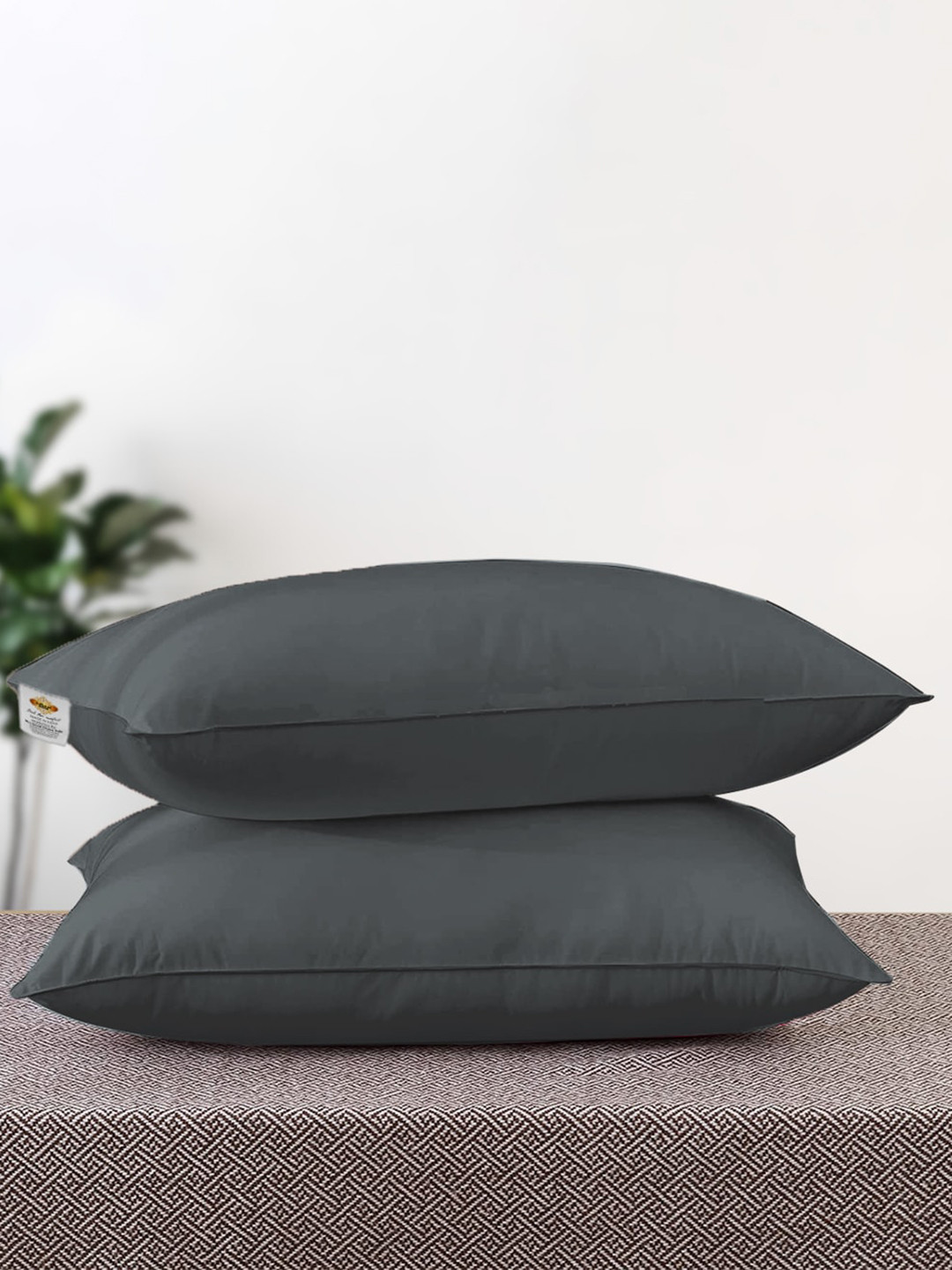 

Adbeni Grey 2-Pieces Cotton Sleep Pillows
