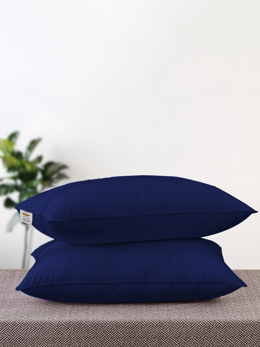 

Adbeni 2-Pcs Navy Blue Cotton Sleep Pillows