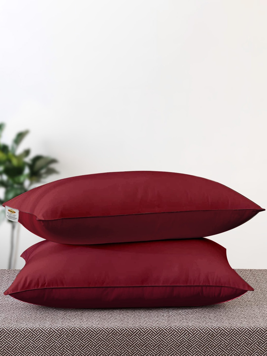 

Adbeni Maroon 2 Pieces Cotton Sleep Pillows