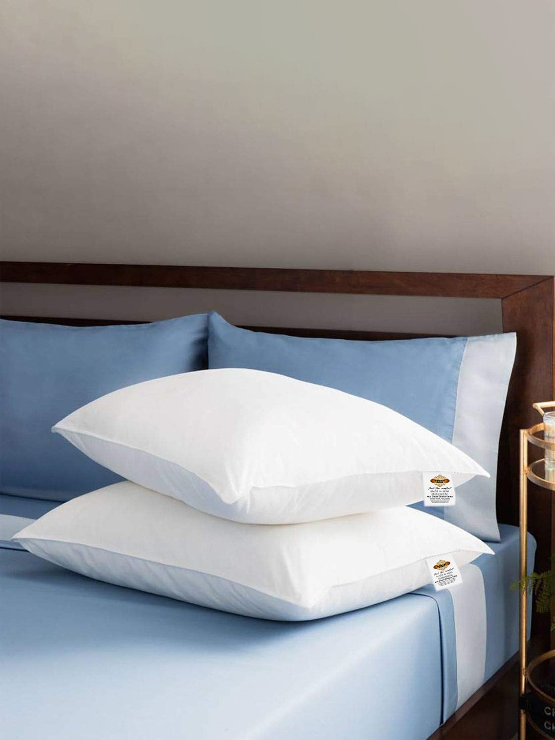 

Adbeni White 2 Pieces Cotton Sleep Pillows