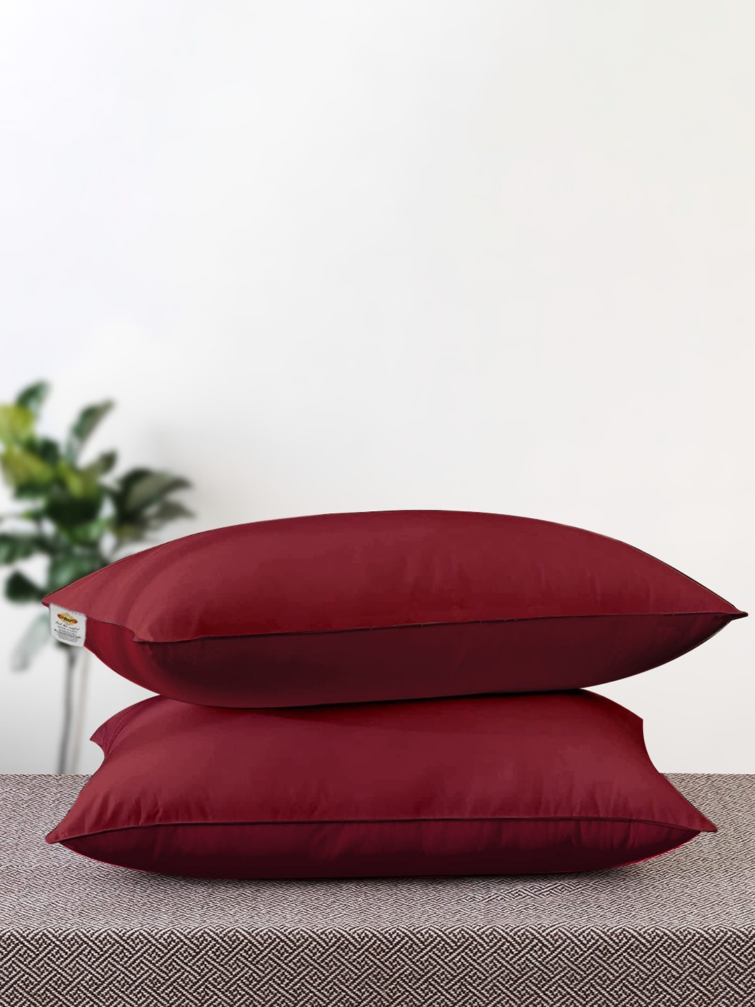 

Adbeni Maroon 2 Pieces Cotton Sleep Pillows