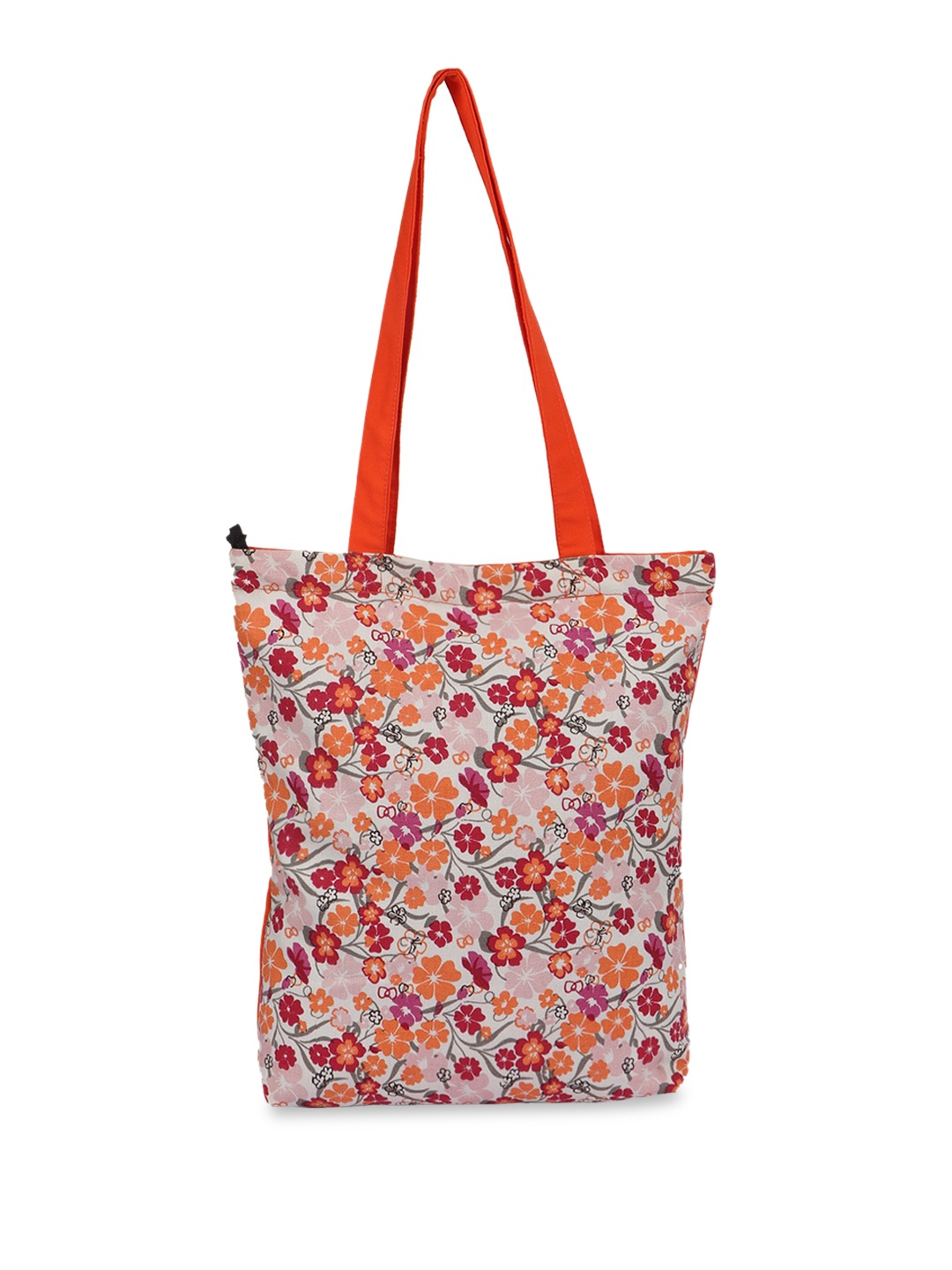 

Vivinkaa Floral Printed Shopper Tote Bag, Orange