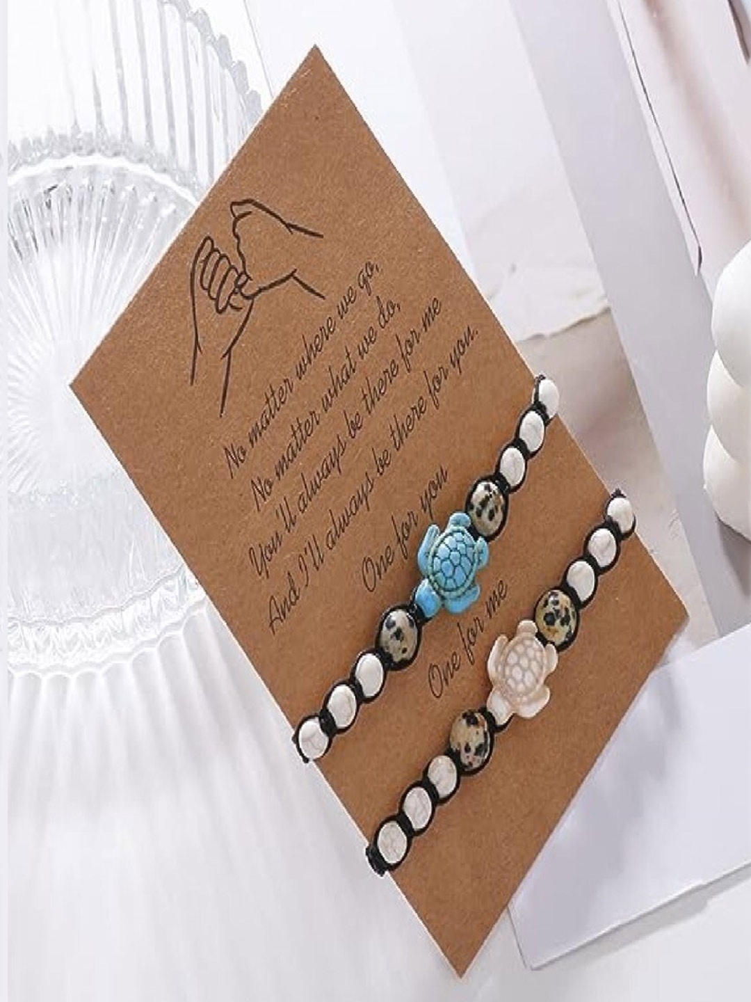 

EL REGALO Set Of 2 Beaded Wraparound Bracelet, Blue