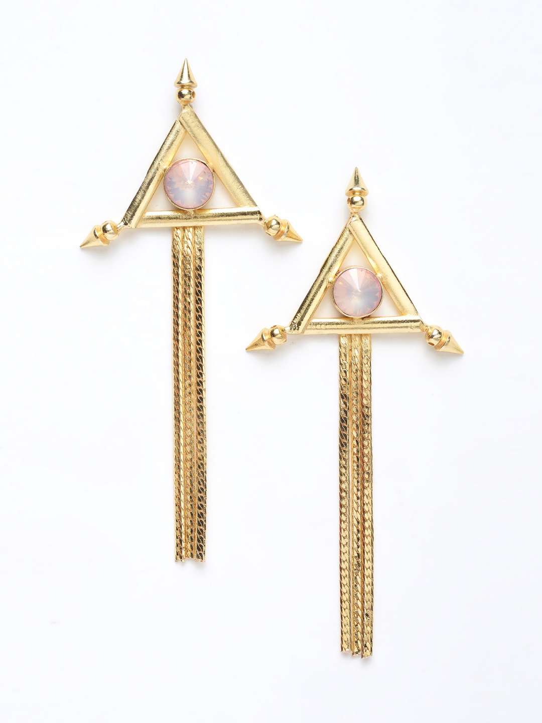 

DIVA WALK Gold-Toned Contemporary Drop Earrings