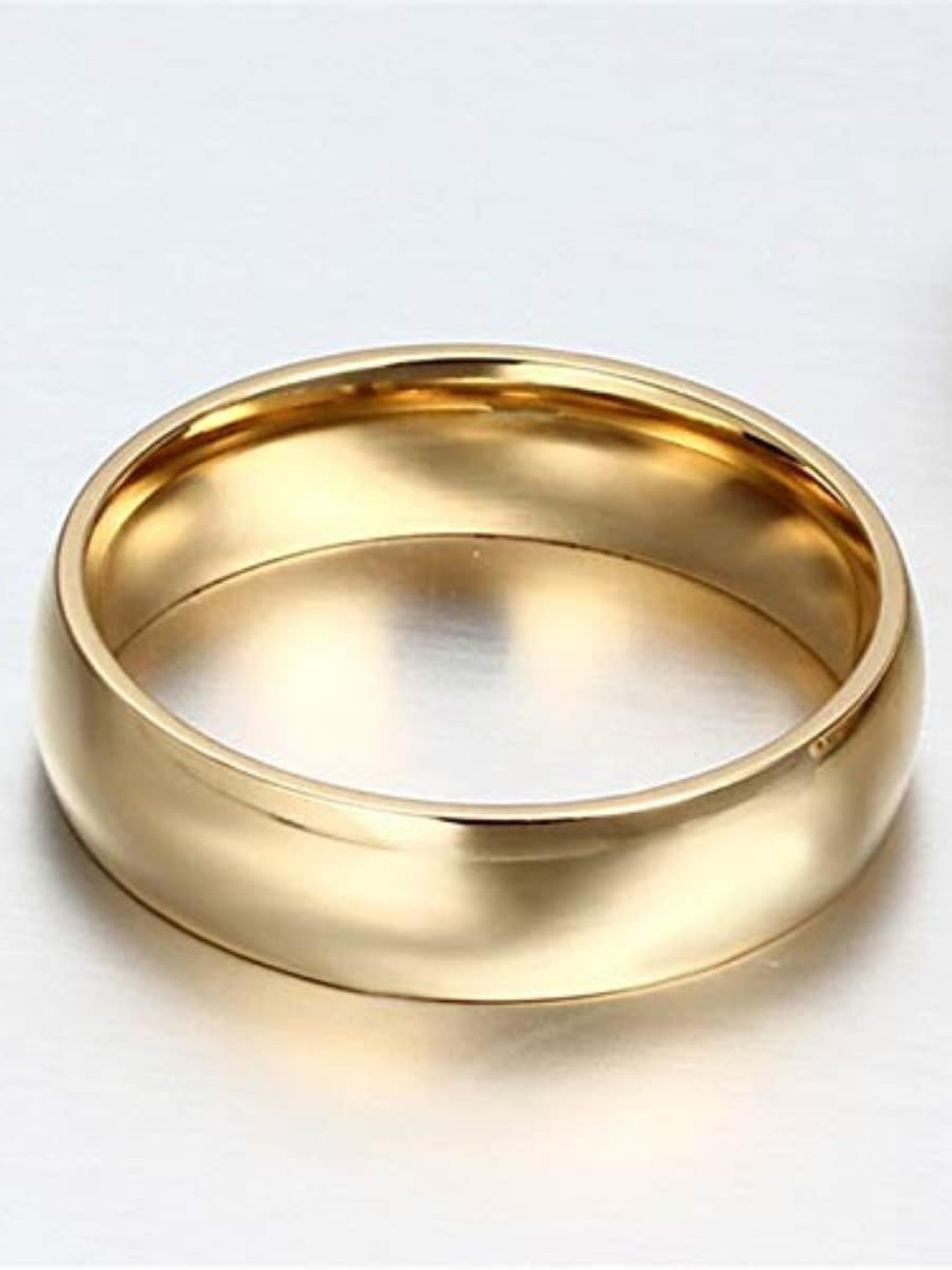 

EL REGALO High Polished Stainless Steel Band Ring, Gold
