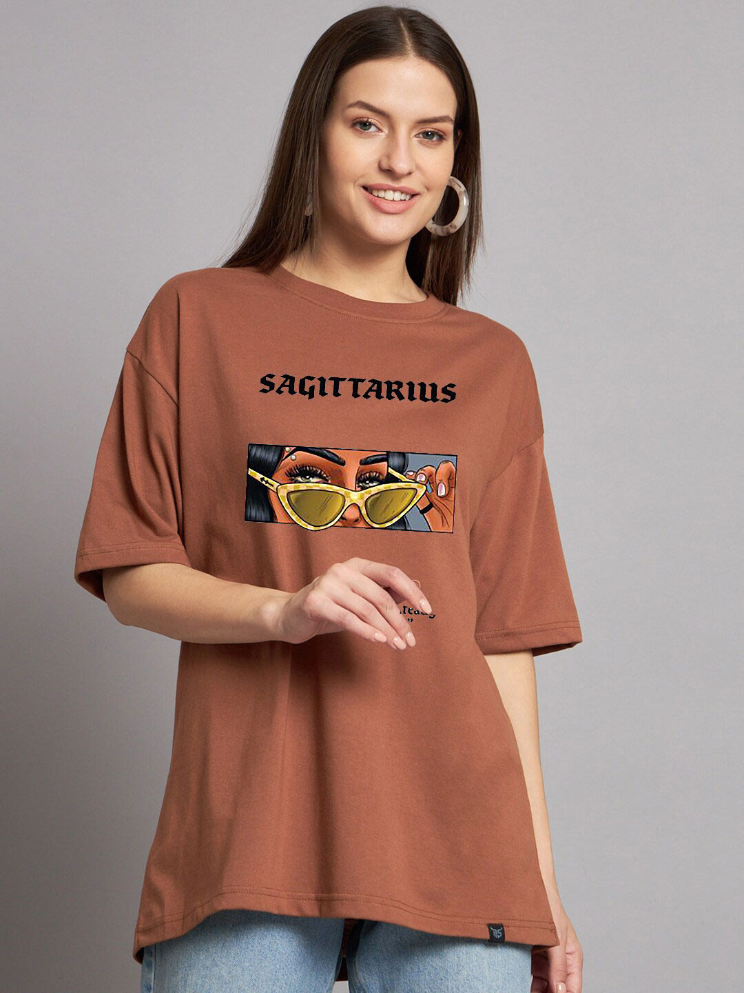 

The Modern Soul Typography Printed Oversized T-shirt, Brown