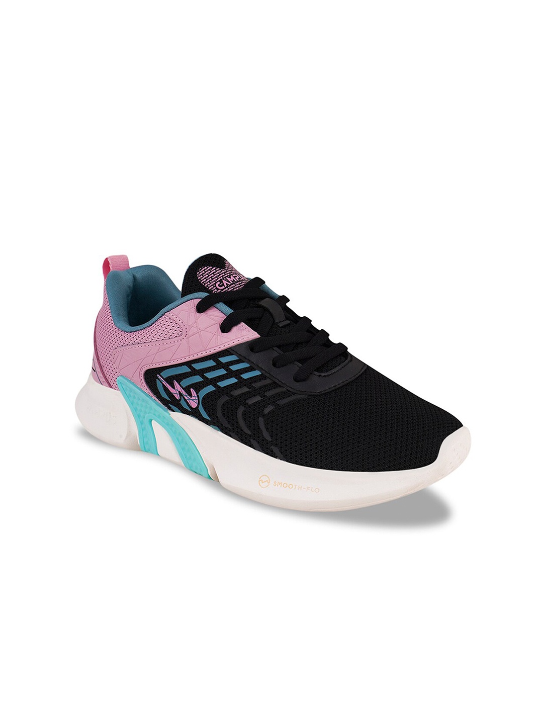 

Campus Women AMIKO Mesh Memory Tech Foam Running Shoes, Black