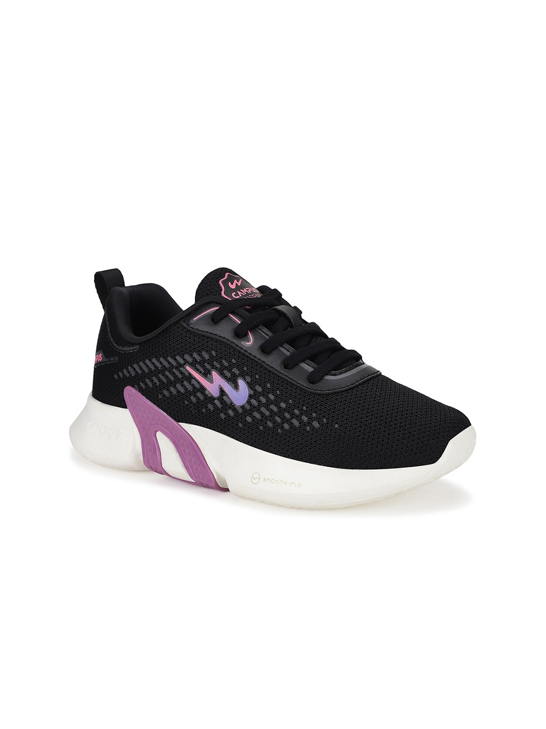 

Campus Women GRIFFIN Mesh Memory Tech Foam Running Shoes, Black