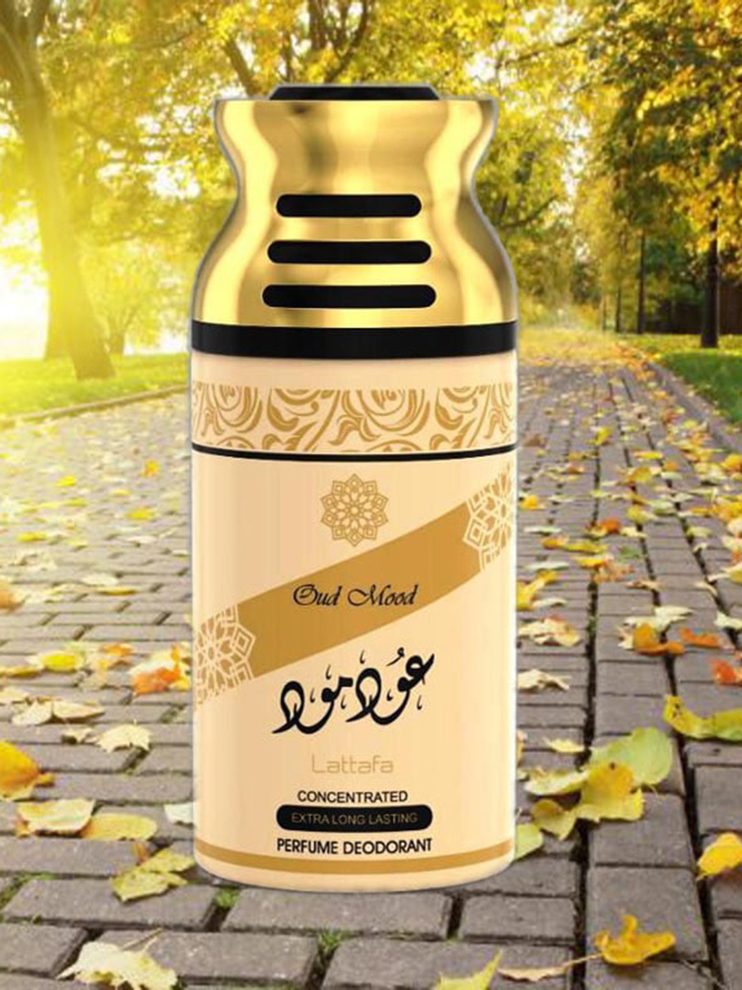 

Lattafa Oud Mood Deodorant 250 ml, Gold