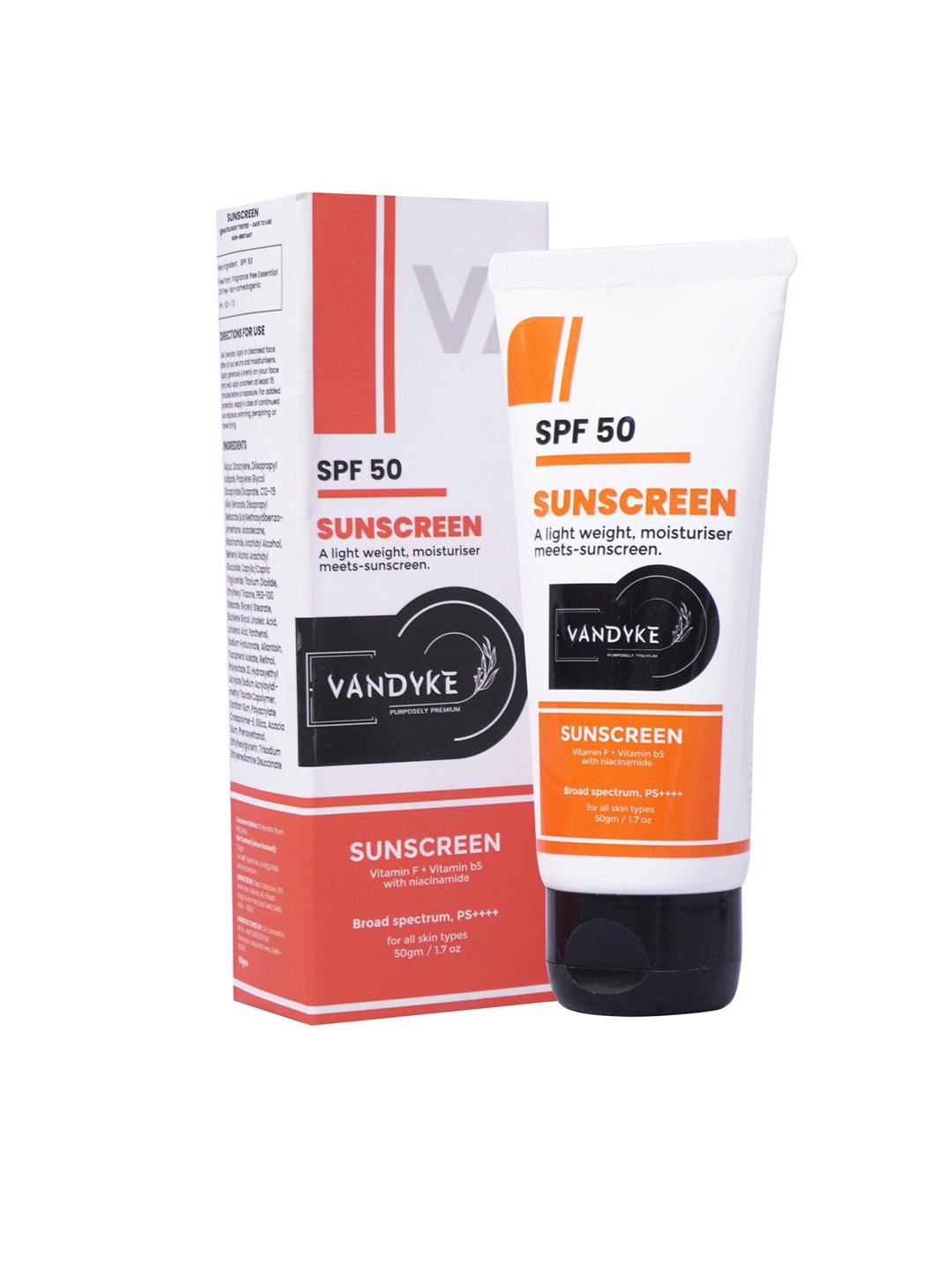 

VANDYKE Multi Vitamin Face Sunscreen For Complete Sun Protection - SPF 50 PA++++ - 50g, White