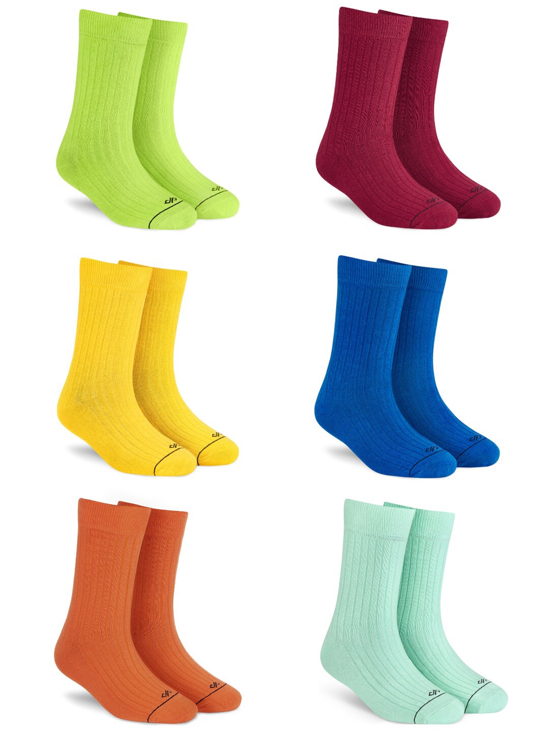 

Dynamocks Unisex Pack of 6 Calf Length Cotton Socks, Green