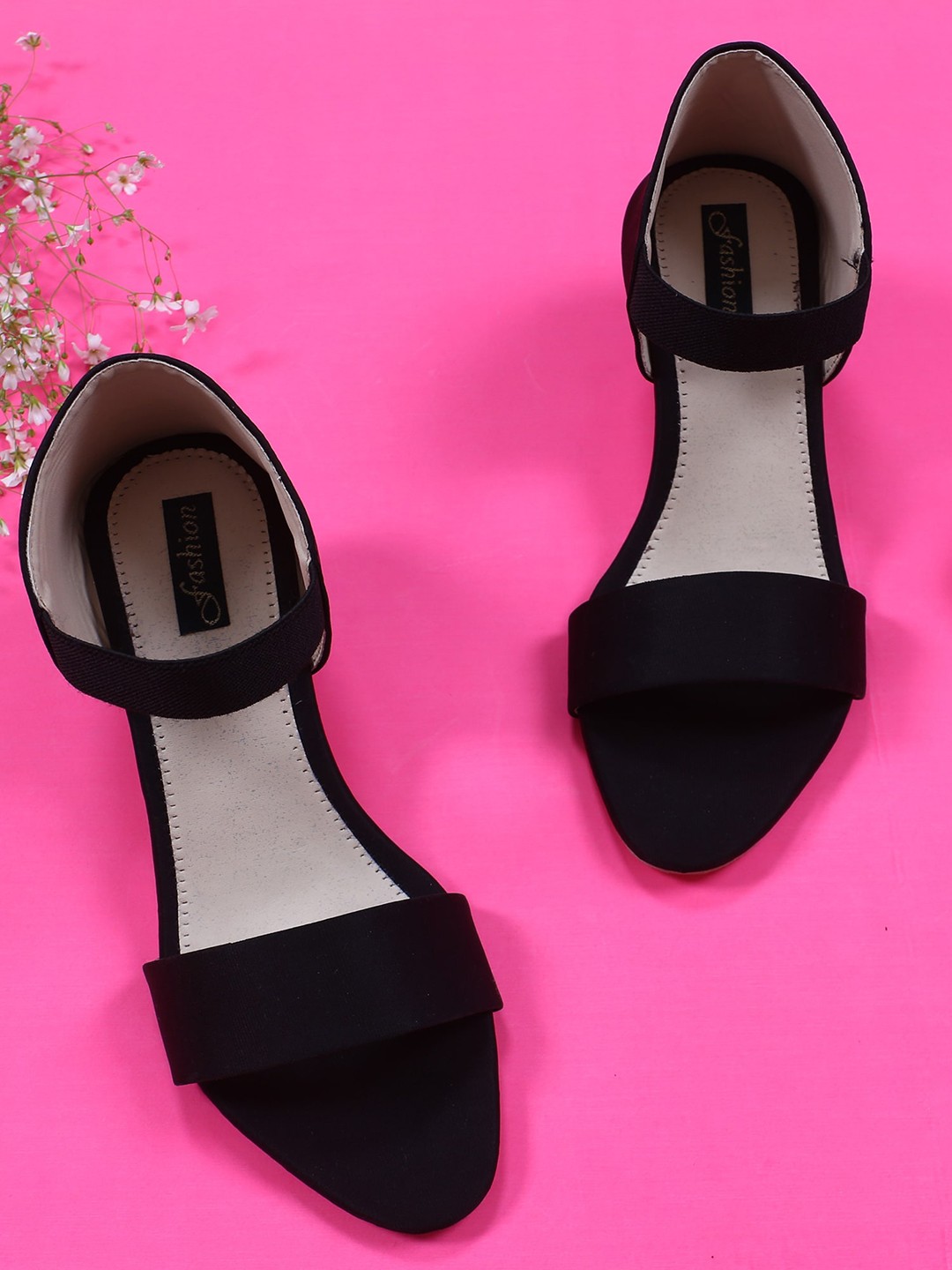 

Ravis Open Toe Block Heels, Black