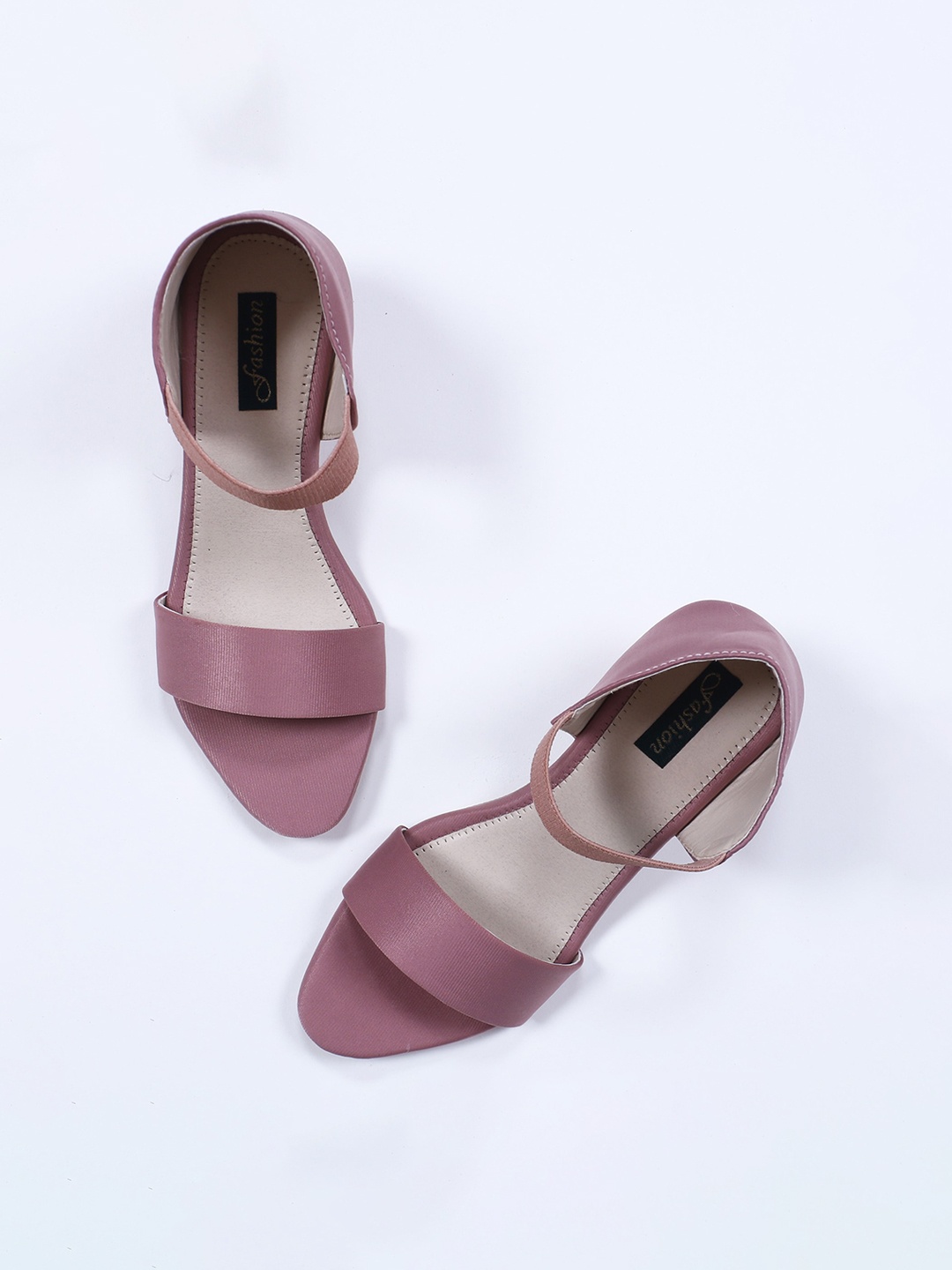 

Ravis Open Toe Block Heels, Mauve