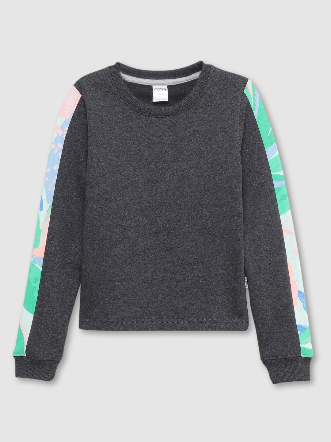 

mackly Girls Pure Cotton Pullover Sweatshirt, Charcoal