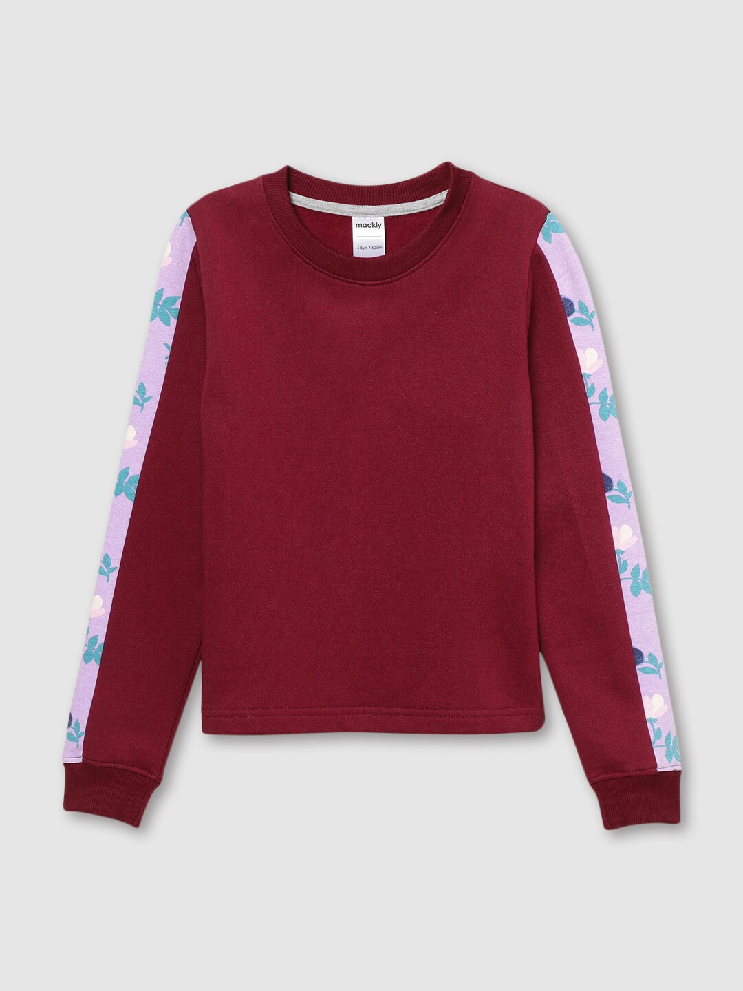 

mackly Girls Pure Cotton Pullover Sweatshirt, Maroon