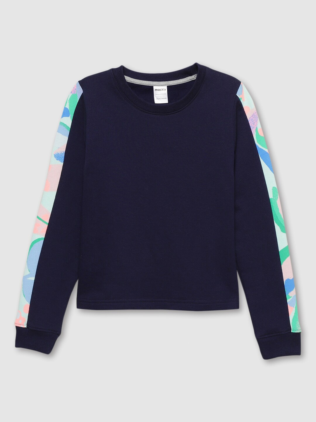 

mackly Girls Pure Cotton Pullover Sweatshirt, Navy blue