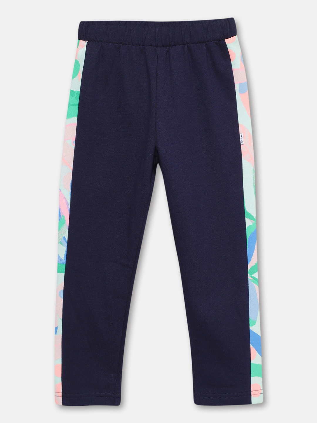 

mackly Girls Cotton Mid-Rise Track Pants, Navy blue