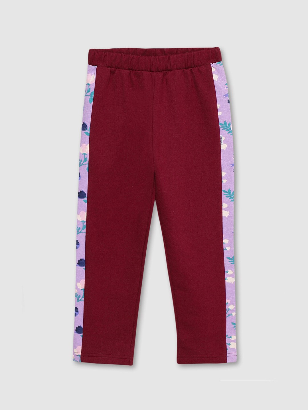 

mackly Girls Cotton Mid-Rise Track Pants, Maroon