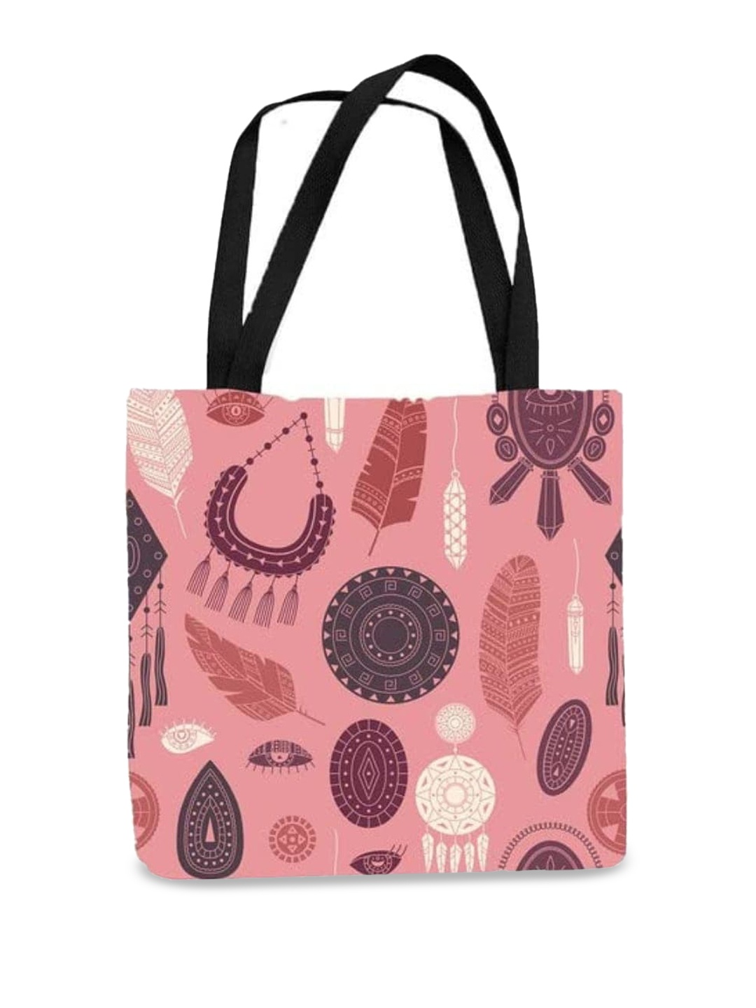 

THEYAYACAFE Graphic Printed Shopper Tote Bag, Pink