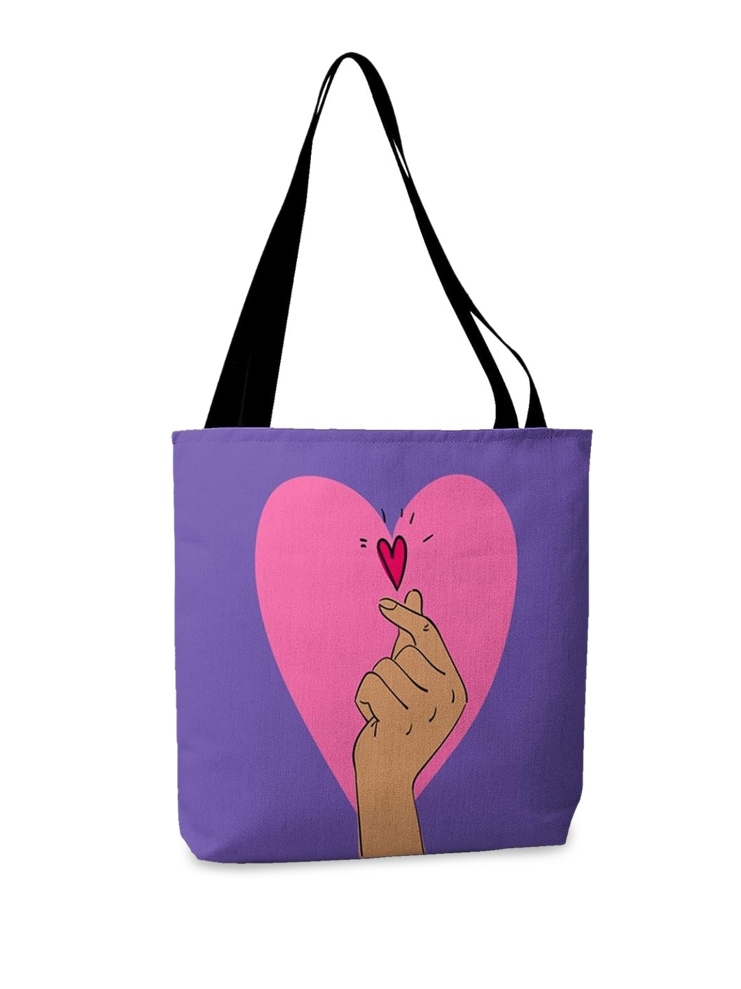 

THEYAYACAFE Graphic Printed Shopper Tote Bag, Purple