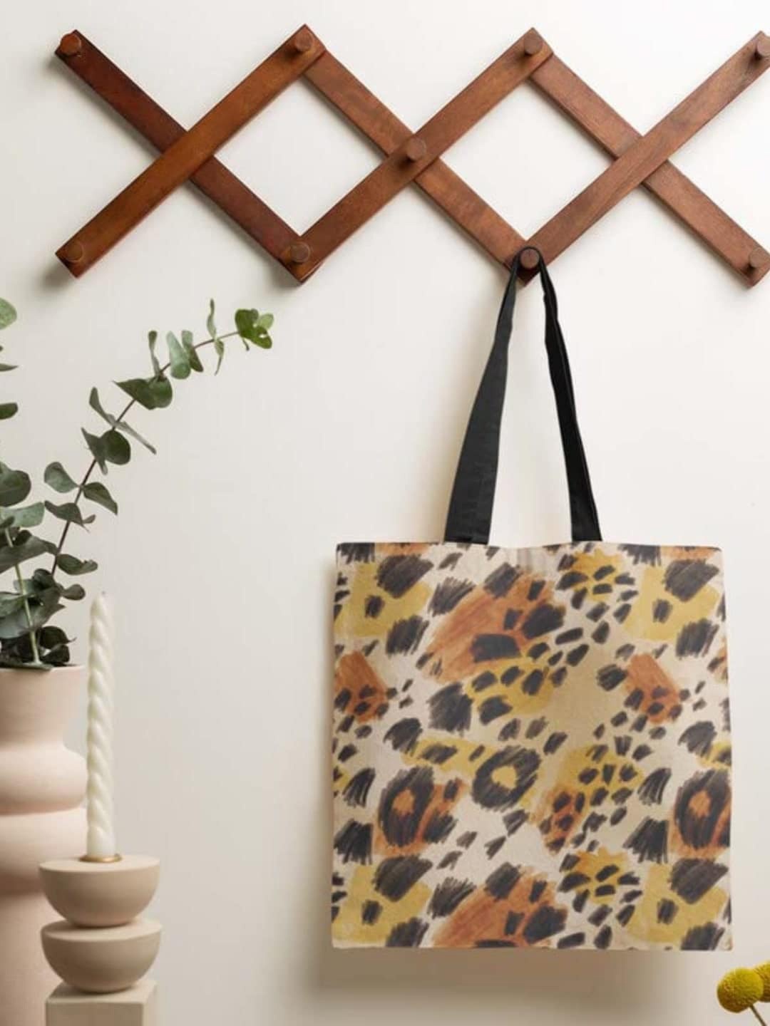 

THEYAYACAFE Animal Printed Shopper Tote Bag, Multi