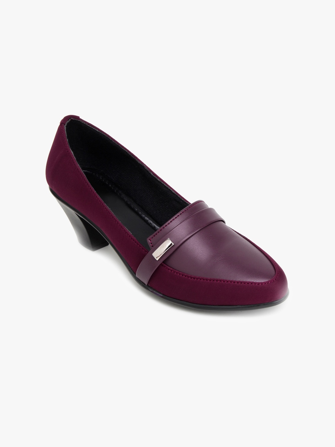 

Glitzy Galz Pointed Toe Kitten Pumps, Maroon
