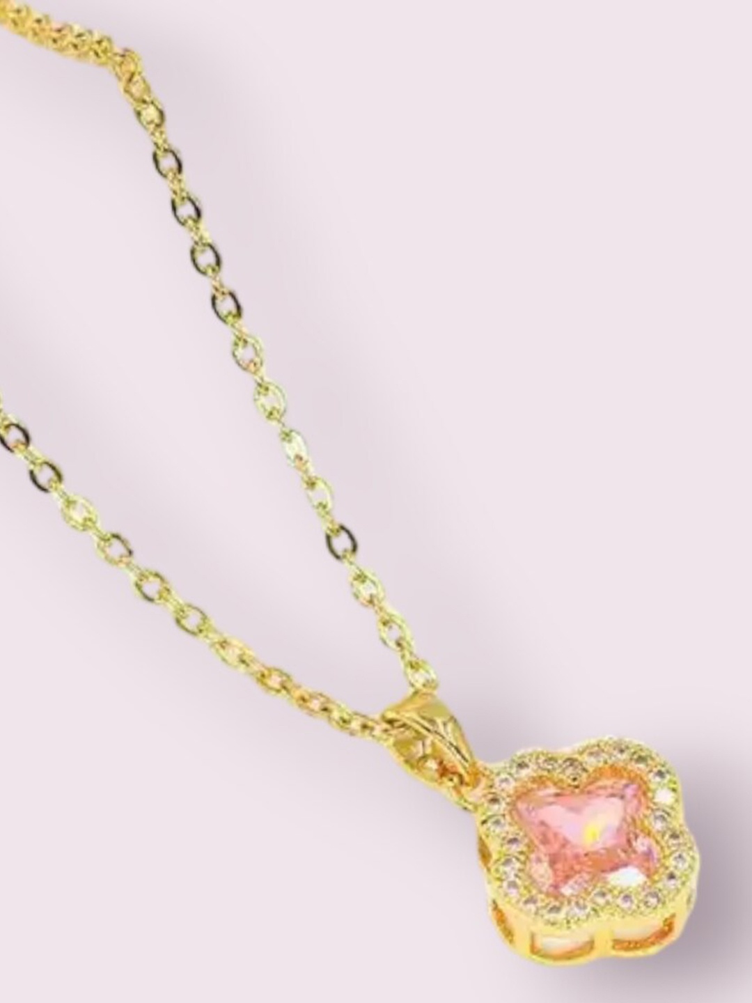 

SALTY Stainless Steel Artificial Stones-Studded Necklace, Silver
