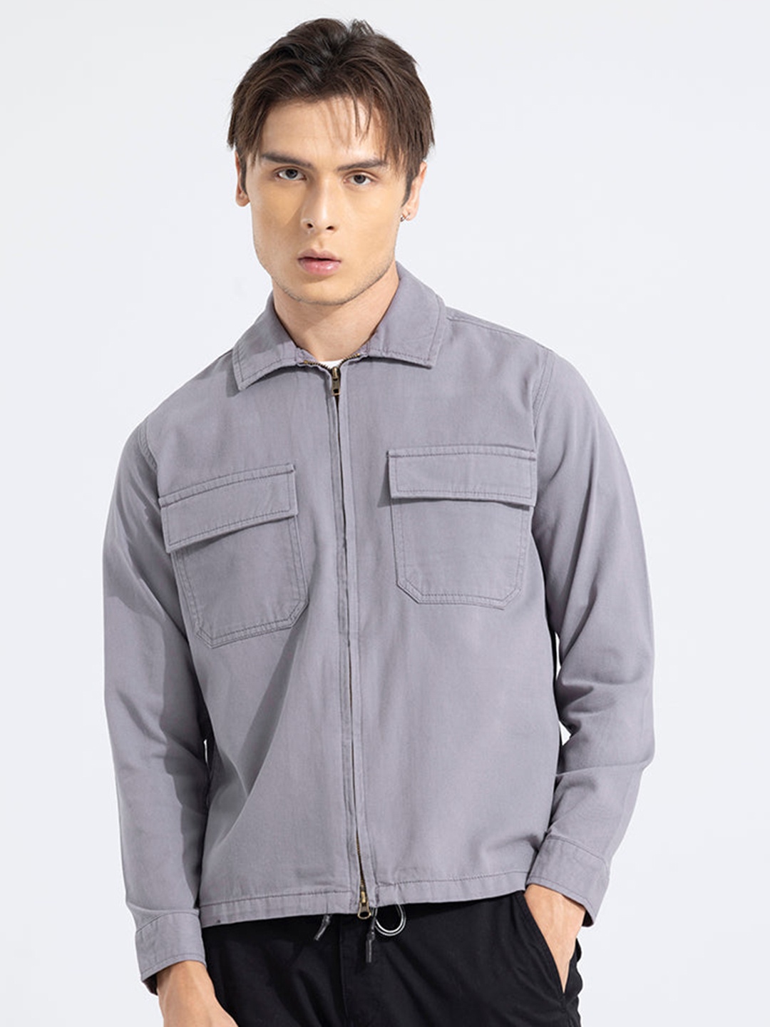 

Snitch Classic Tailored Fit Pure Cotton Casual Shirt, Grey