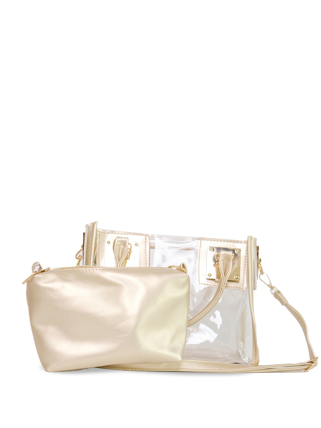 

CHOKORE Structured Handheld Bag with Tasselled, Gold