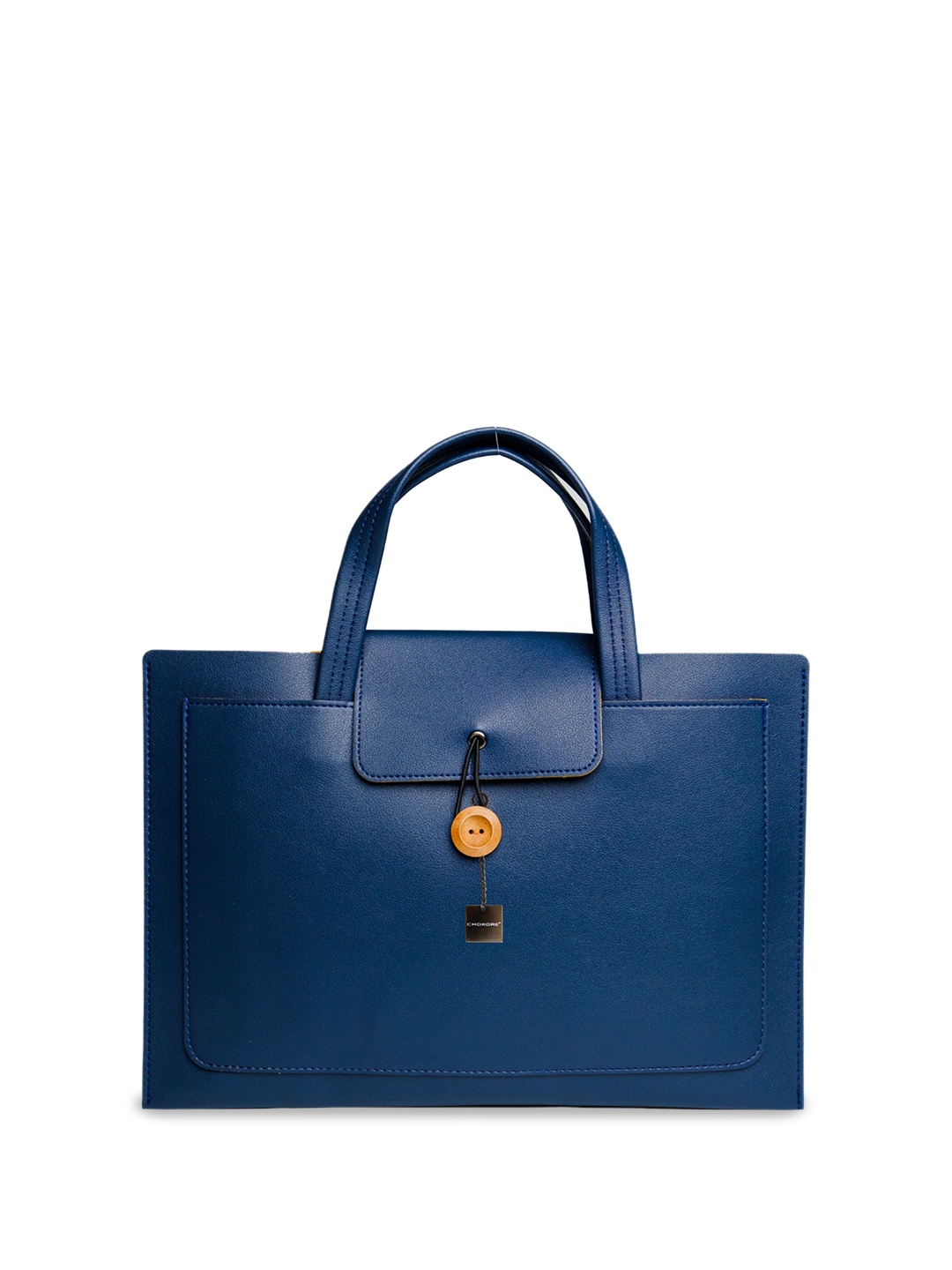 

CHOKORE Oversized Structured Handheld Bag with Tasselled, Blue