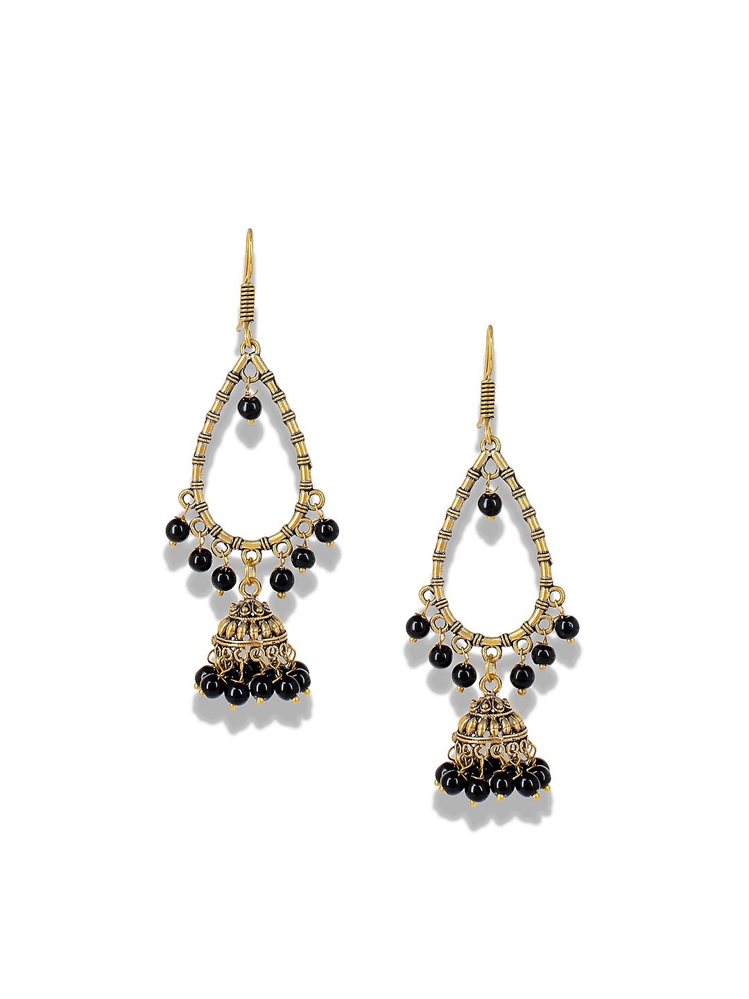 

Mali Fionna Gold-Toned & Silver-Toned Teardrop Shaped Drop Earrings