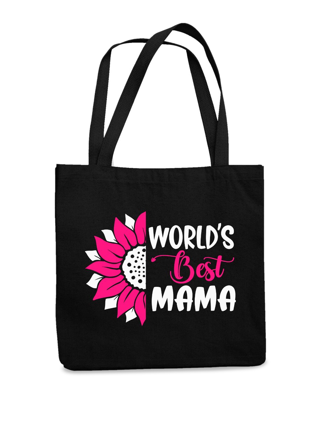 

THEYAYACAFE Typography Printed Oversized Shopper Tote Bag, Black