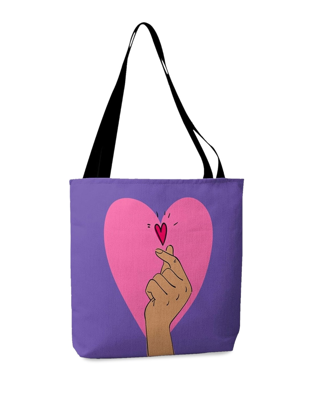 

THEYAYACAFE Graphic Printed Shopper Tote Bag, Purple