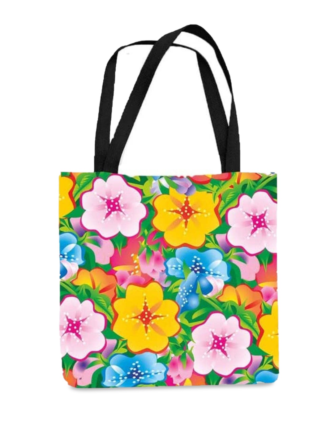 

THEYAYACAFE Floral Printed Shopper Tote Bag, Green