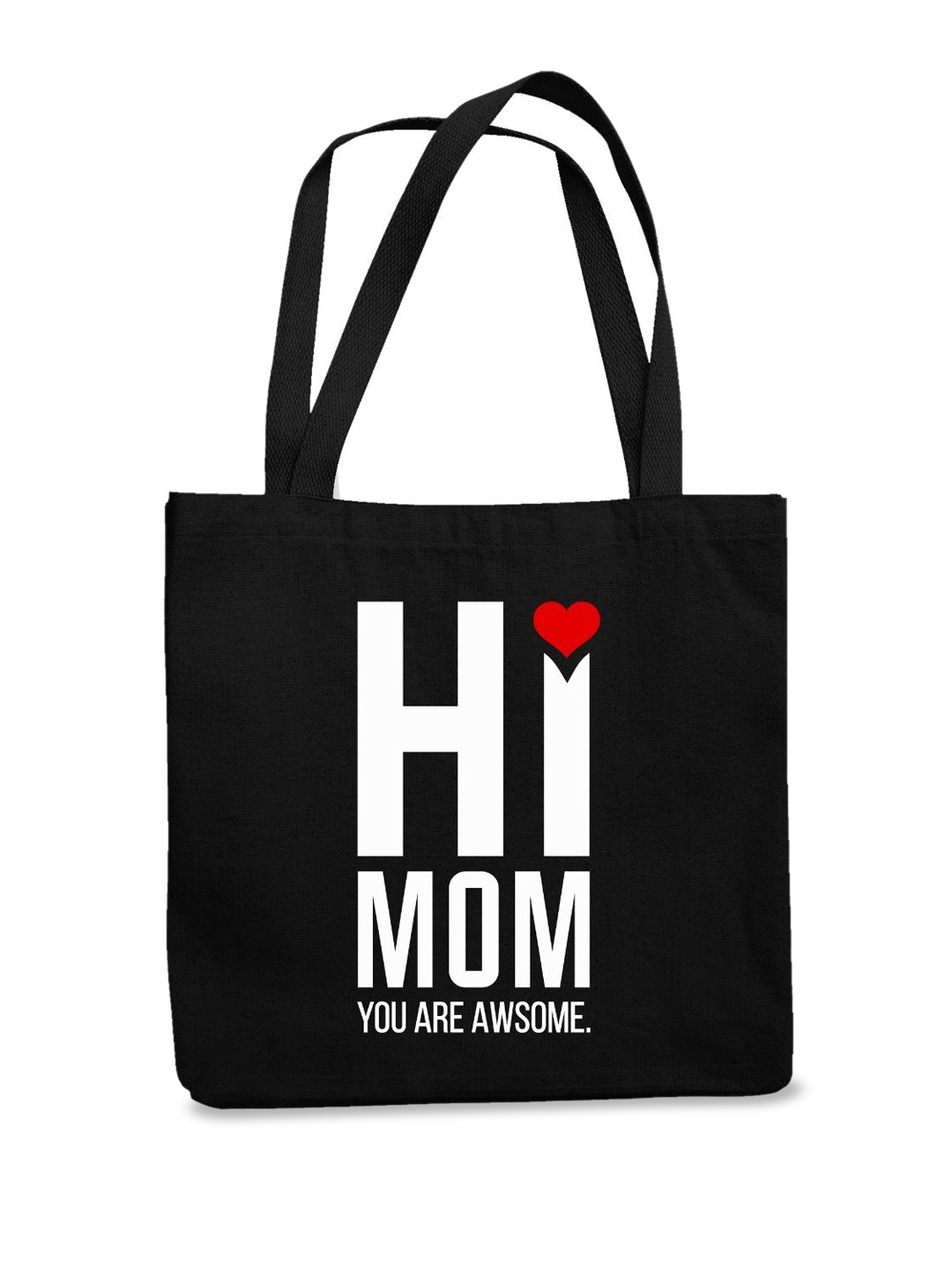 

THEYAYACAFE Typography Printed Tote Bag, Black