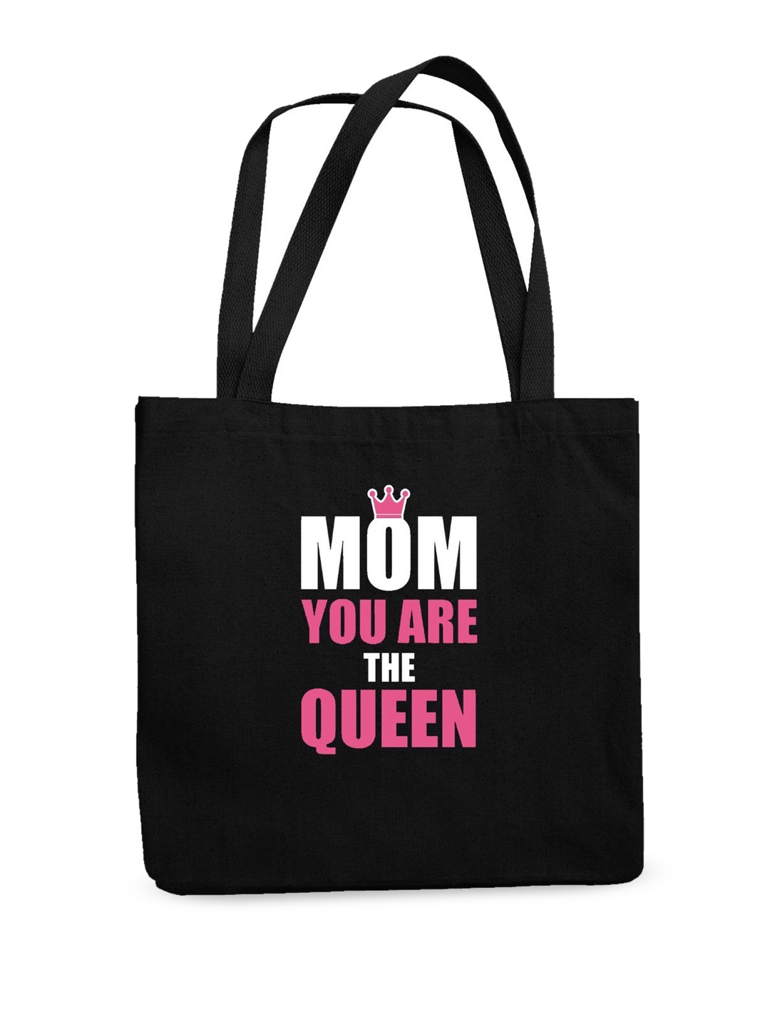 

THEYAYACAFE Typography Printed Shopper Tote Bag, Black