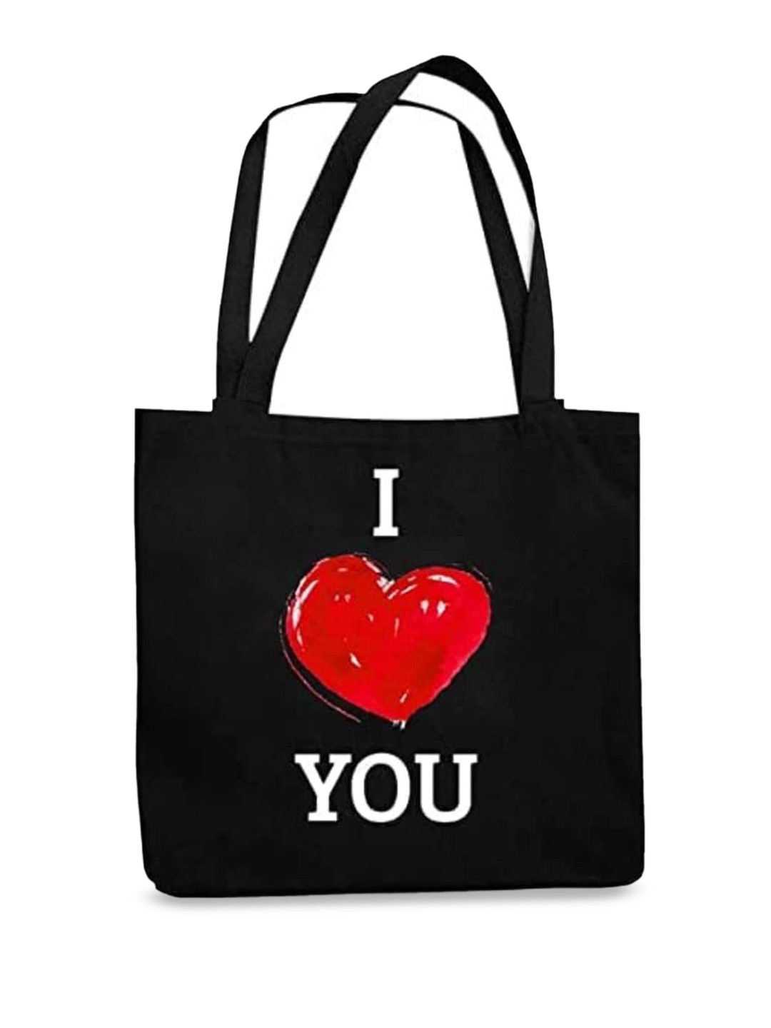 

THEYAYACAFE Graphic Printed Structured Tote Bag, Black