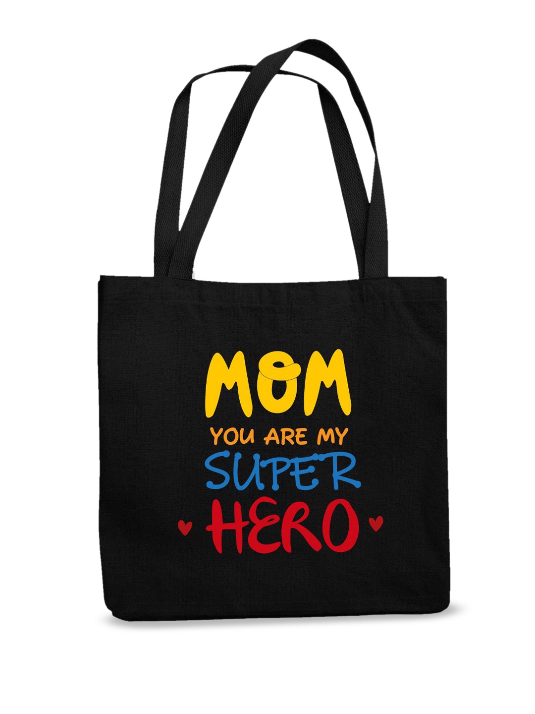 

THEYAYACAFE Typography Printed Shopper Tote Bag, Black