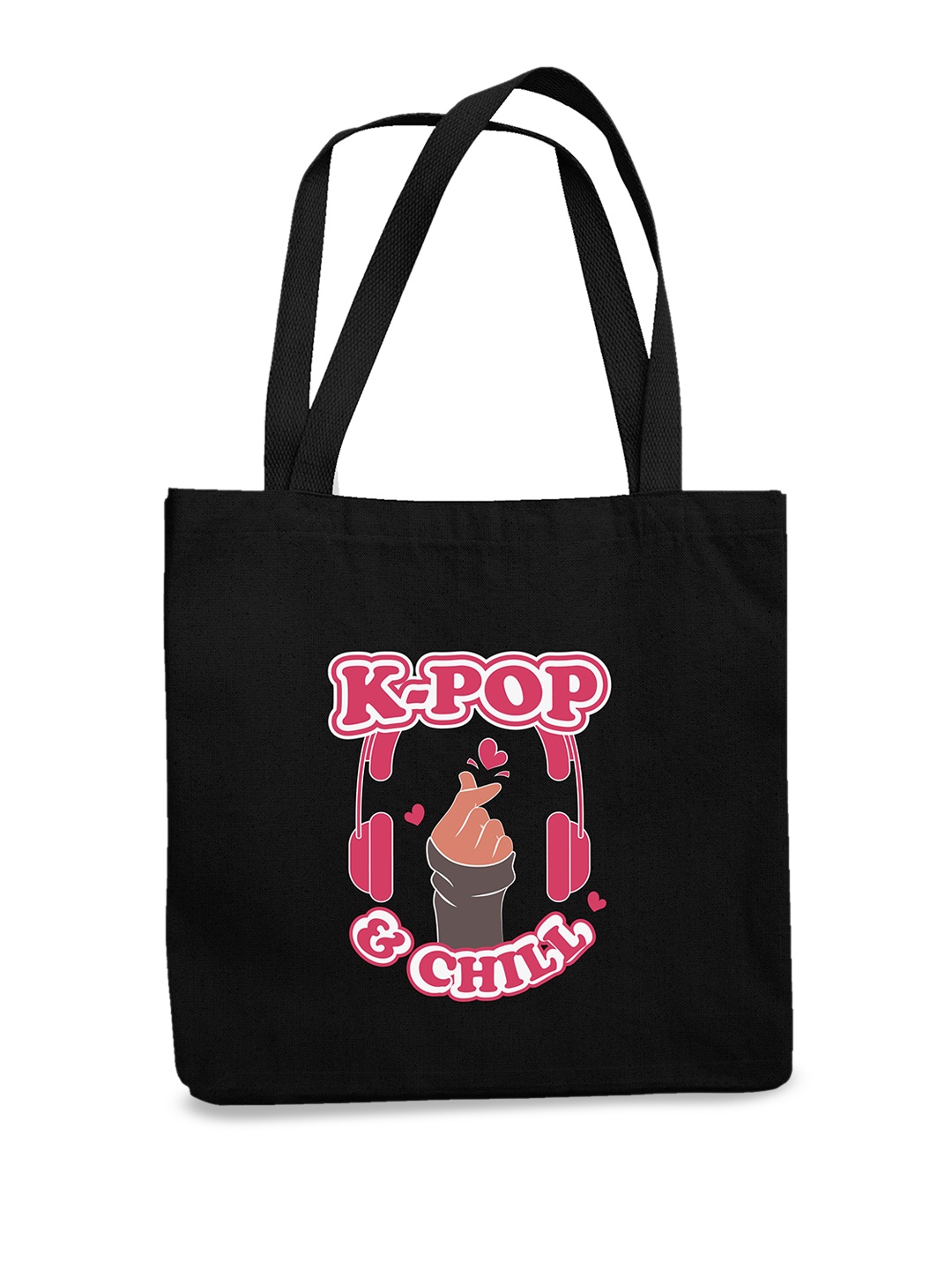 

THEYAYACAFE Graphic Printed Printed Tote Bag, Black