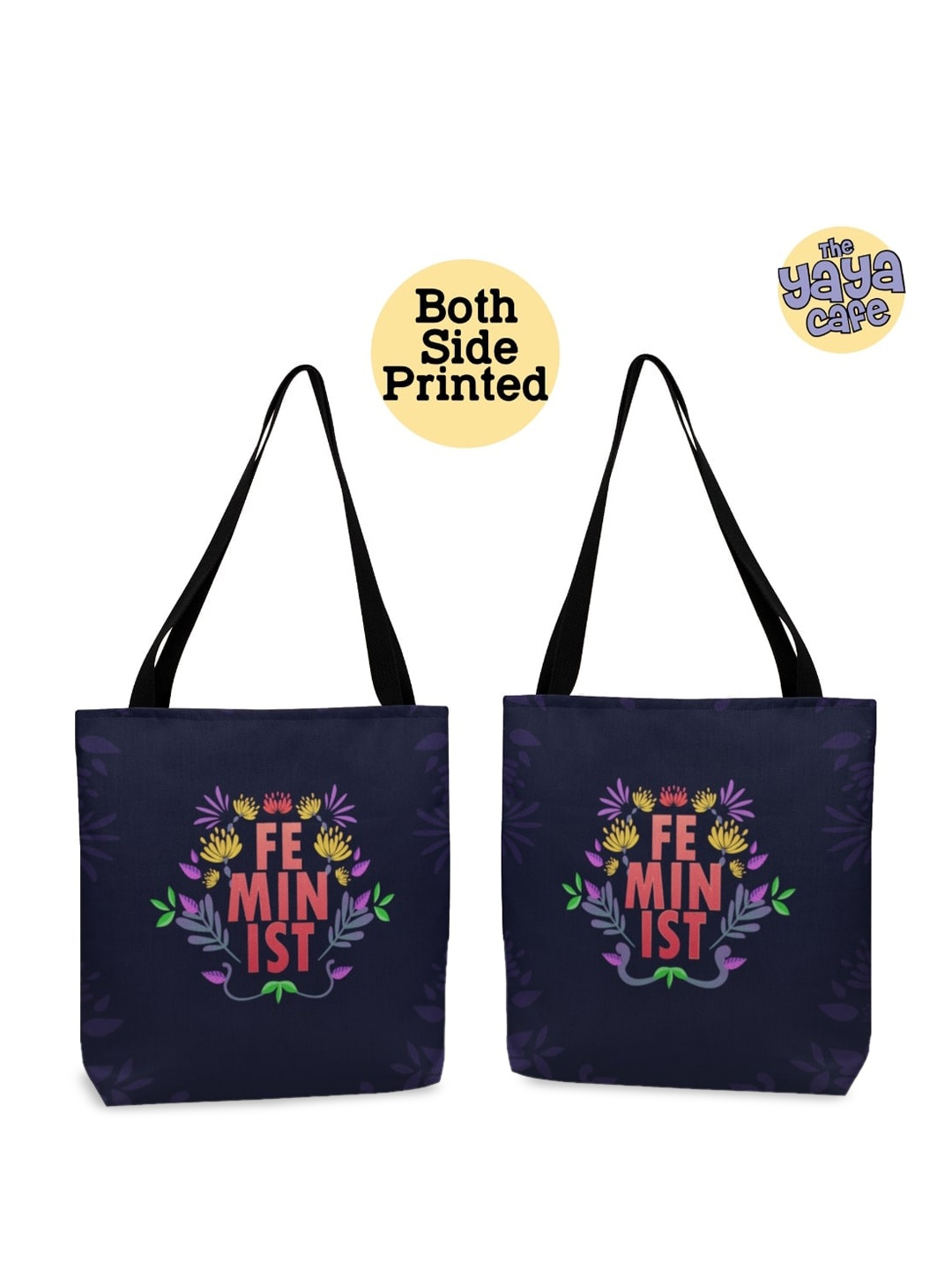

THEYAYACAFE Geometric Oversized Shopper Handheld Bag, Navy blue