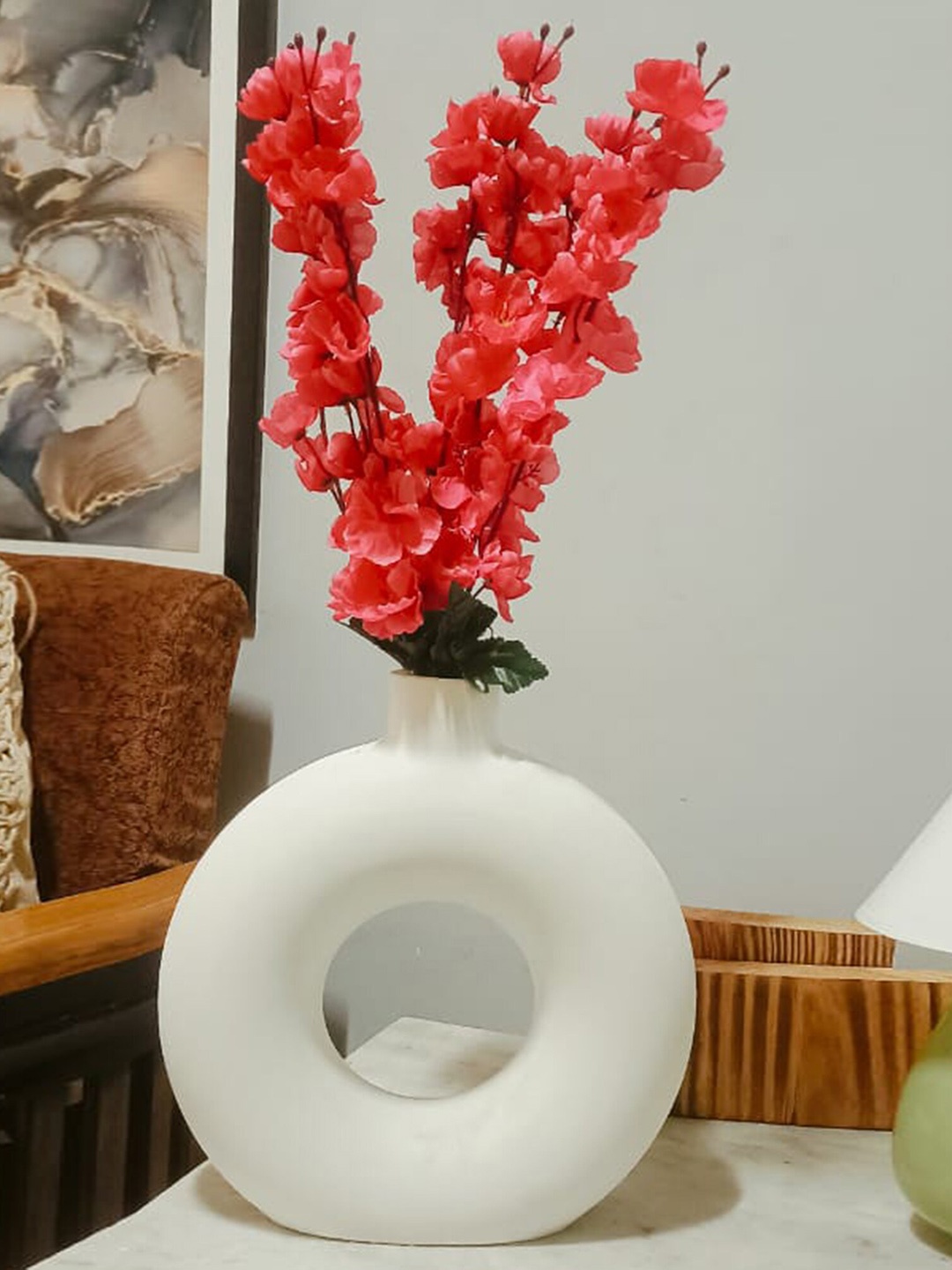 

Homesake Red & Green 2 Pieces UV-Resistant Faux Blossom Flower