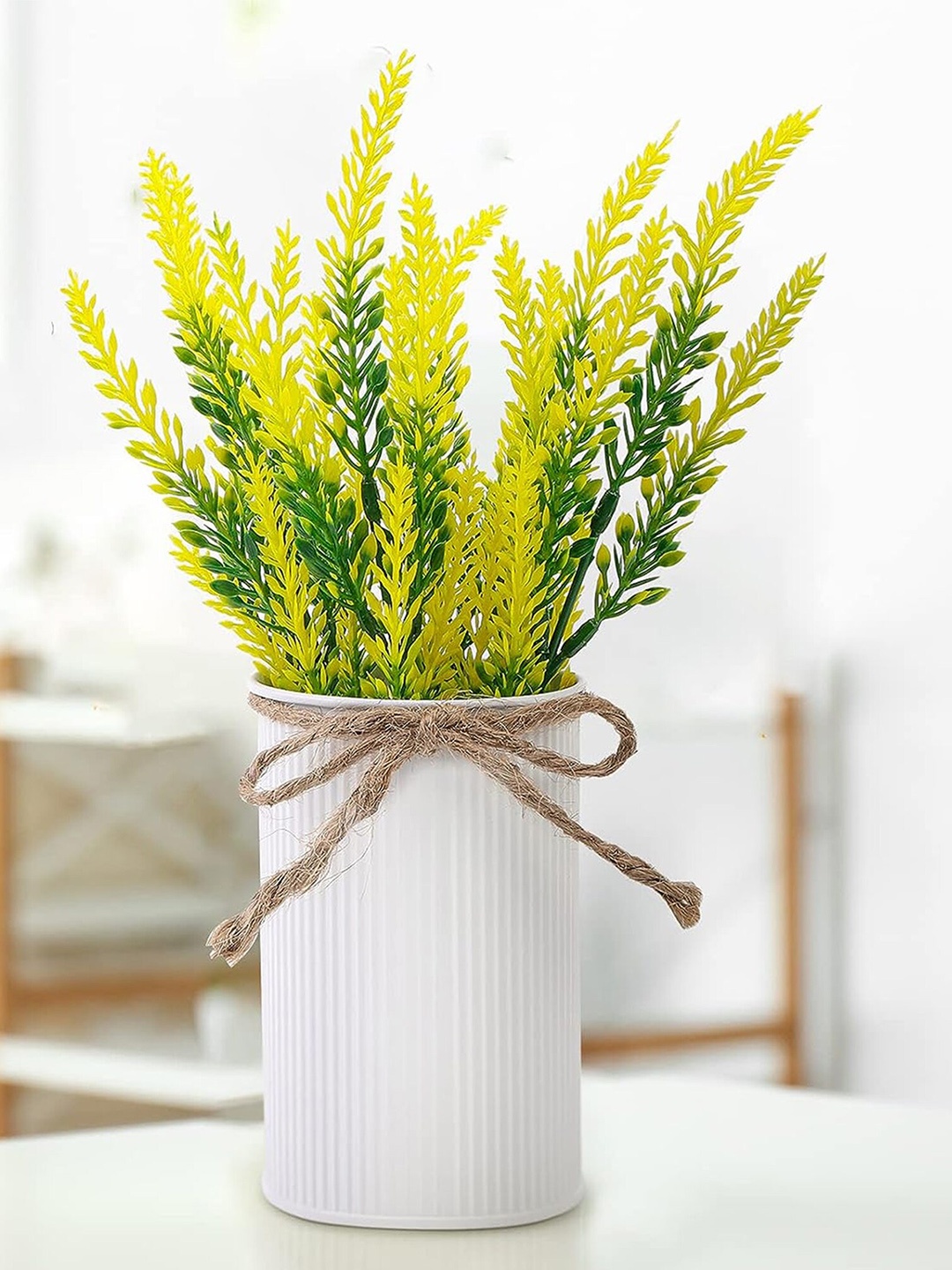 

Homesake 6 Pcs Yellow Artificial Lavender Flower Plants