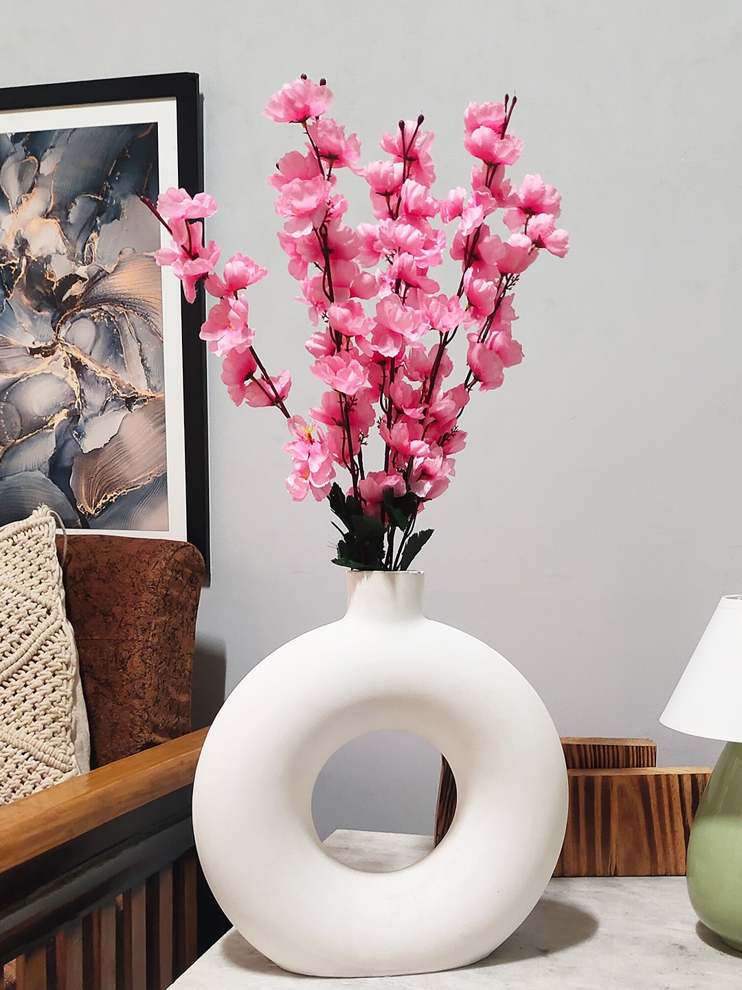 

Homesake Pink & 2 Pieces UV-Resistant Faux Blossom Flower