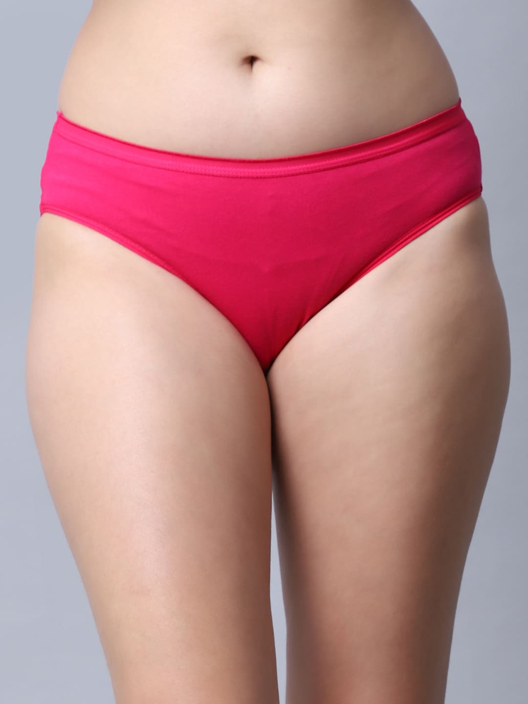

GRACIT Pack Of 2 Mid-Rise Cotton Hipster Briefs, Pink
