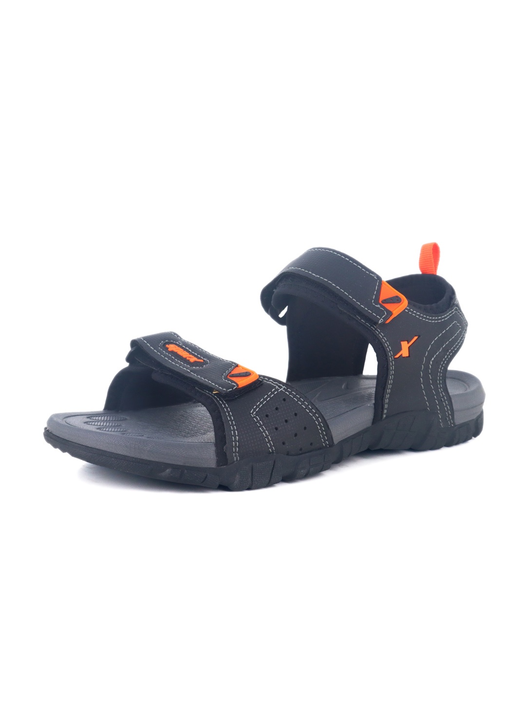 

Sparx Men Perforated Floater Sports Sandals, Black