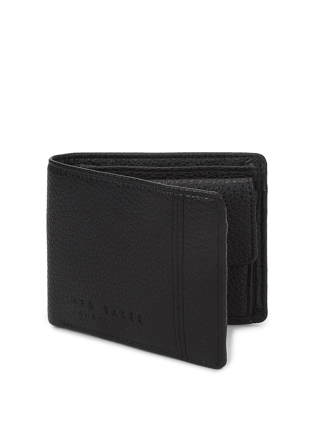 

Ted Baker Men Textured Two Fold Wallet, Black