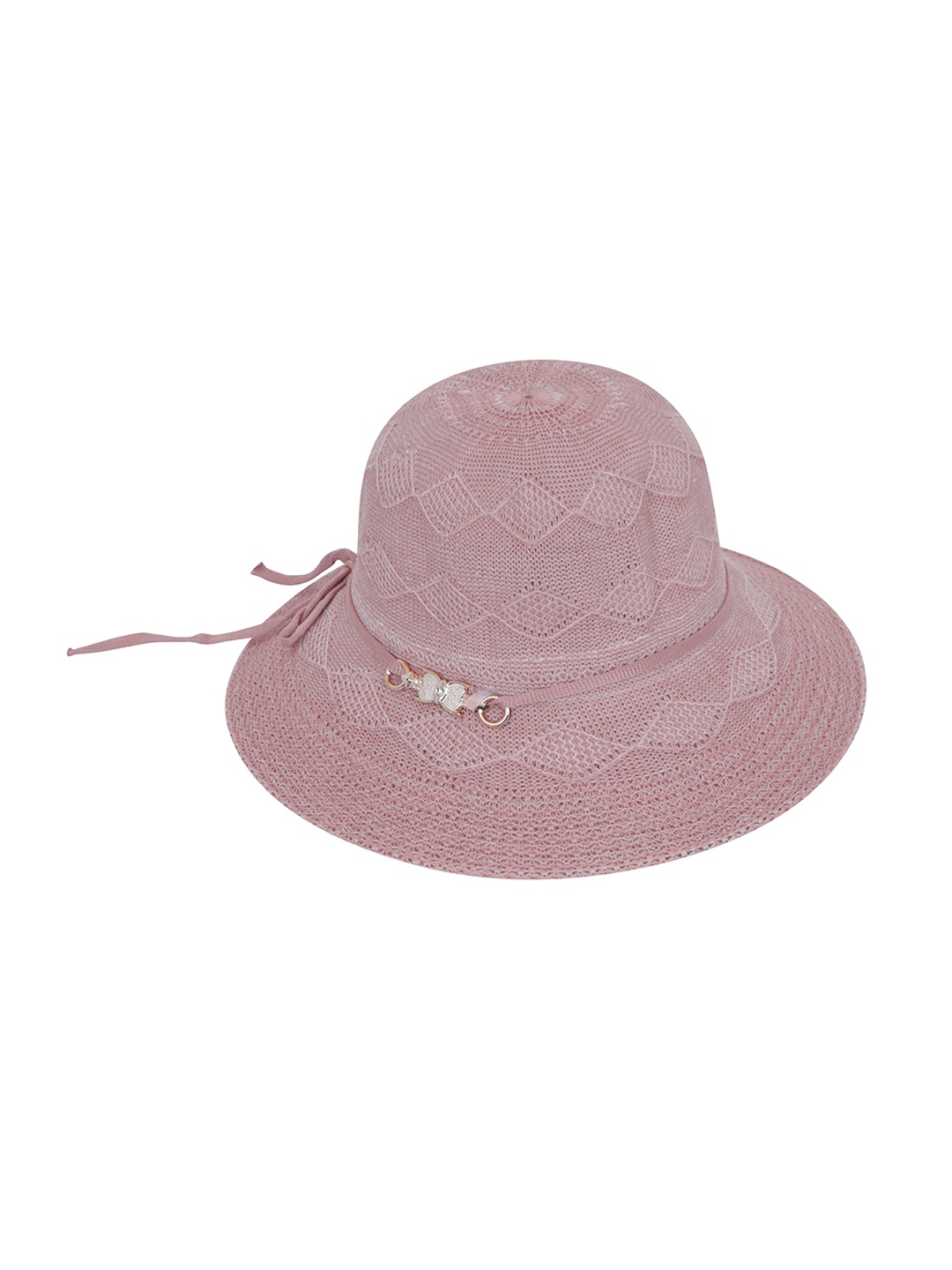 

FabSeasons Women Self Design Embellished Sun Hat, Purple