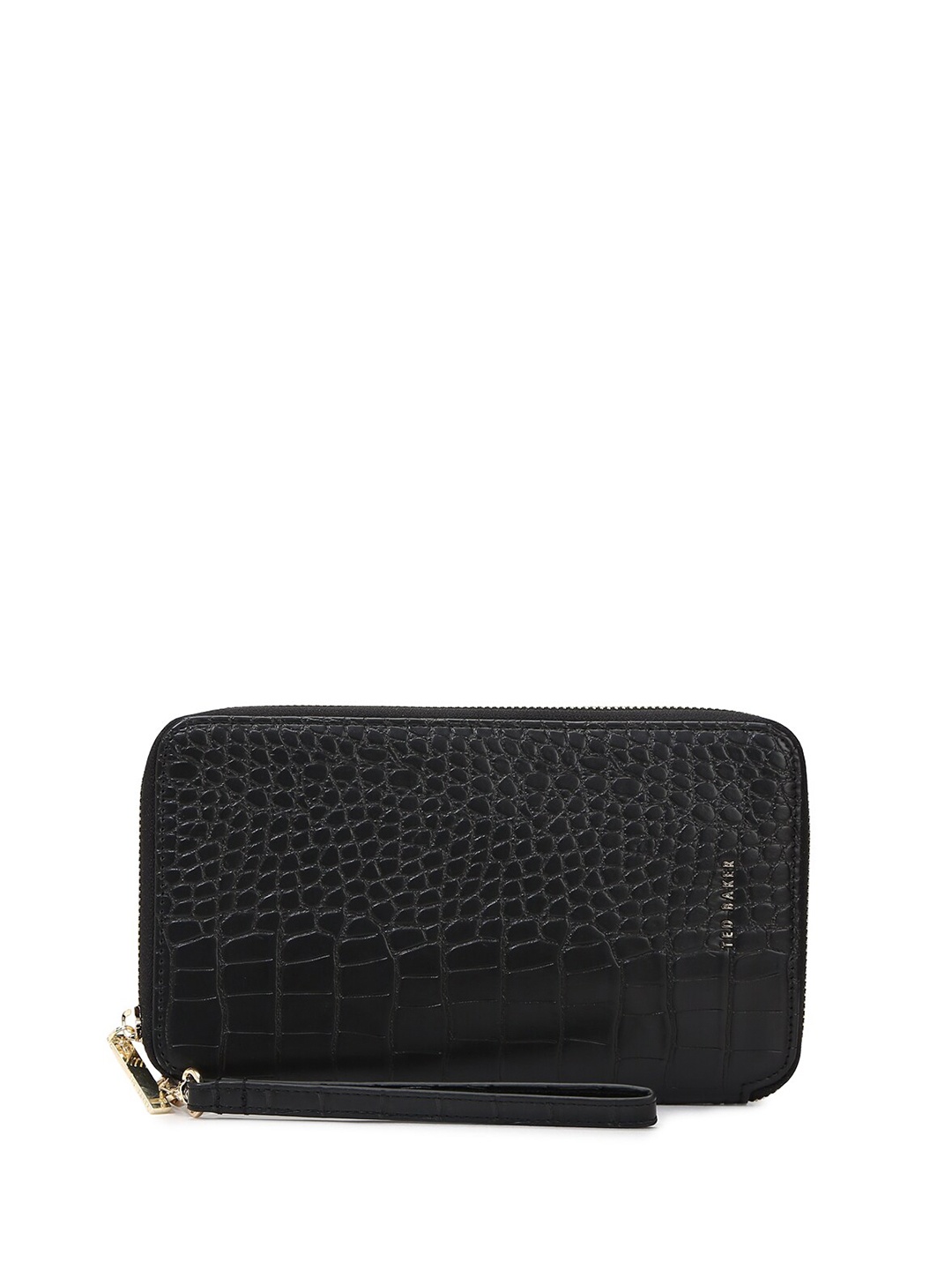 

Ted Baker Women Textured Zip Around Wallet, Black